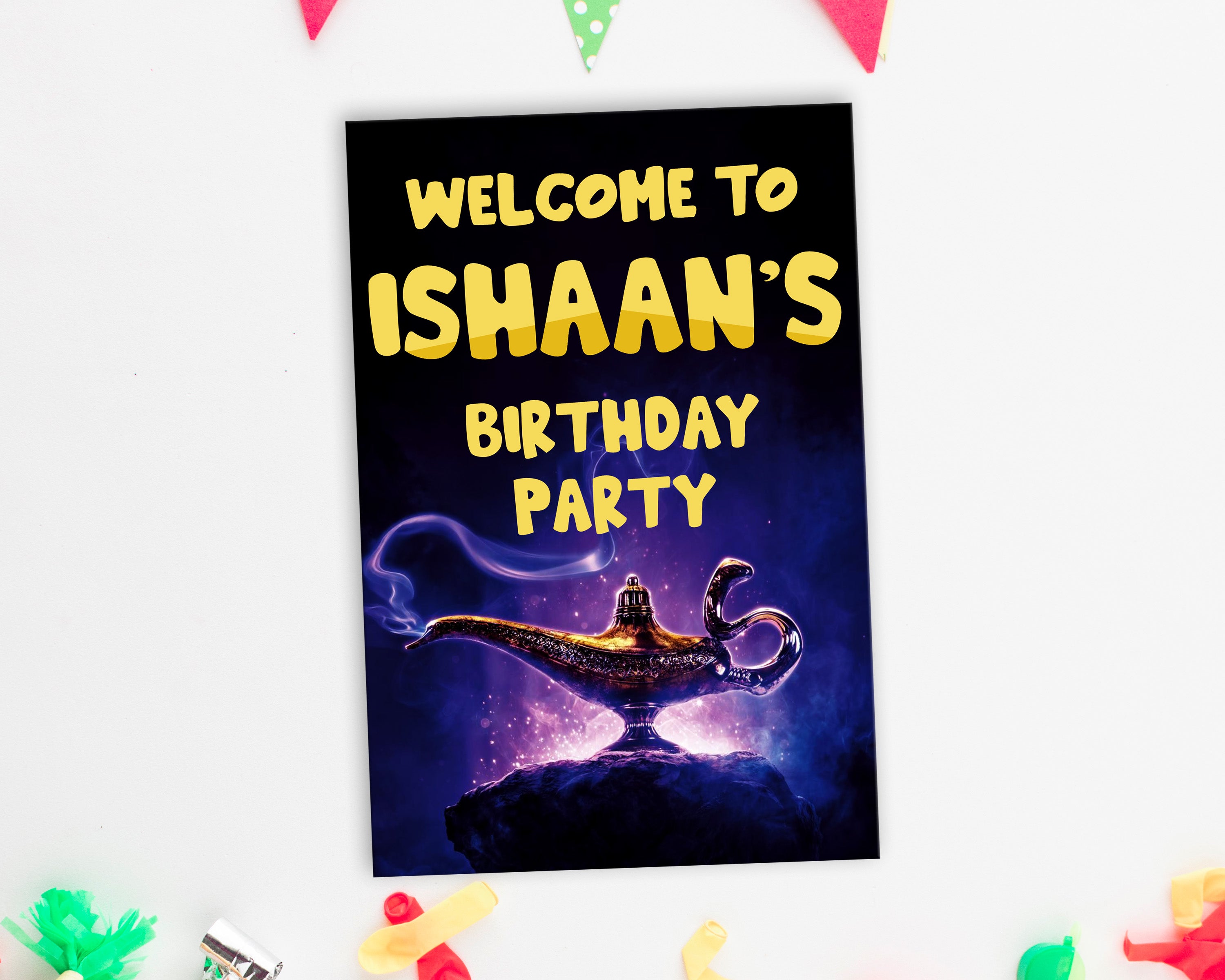 Aladdin Theme Personalized Welcome Poster