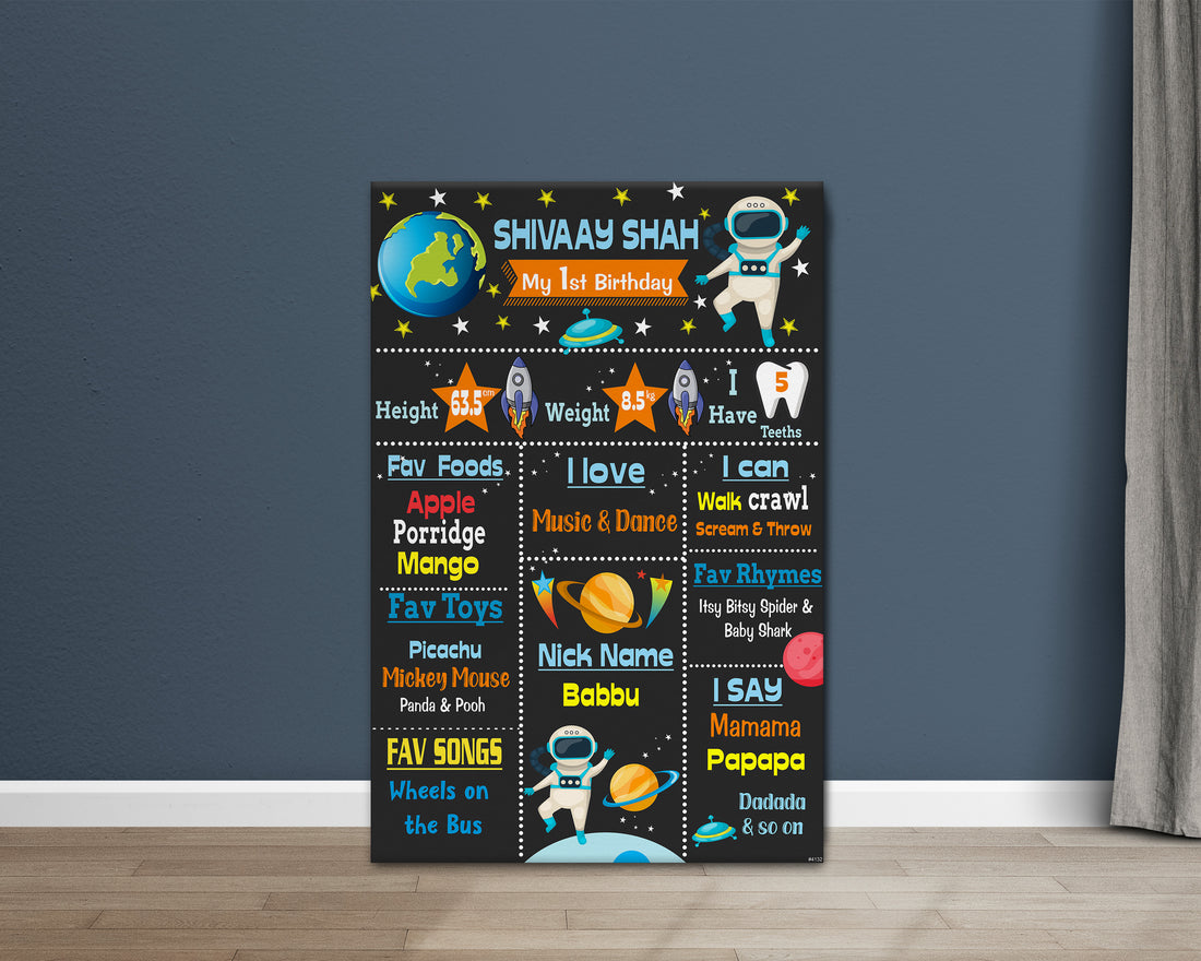 Space Theme Customized Chalk Board