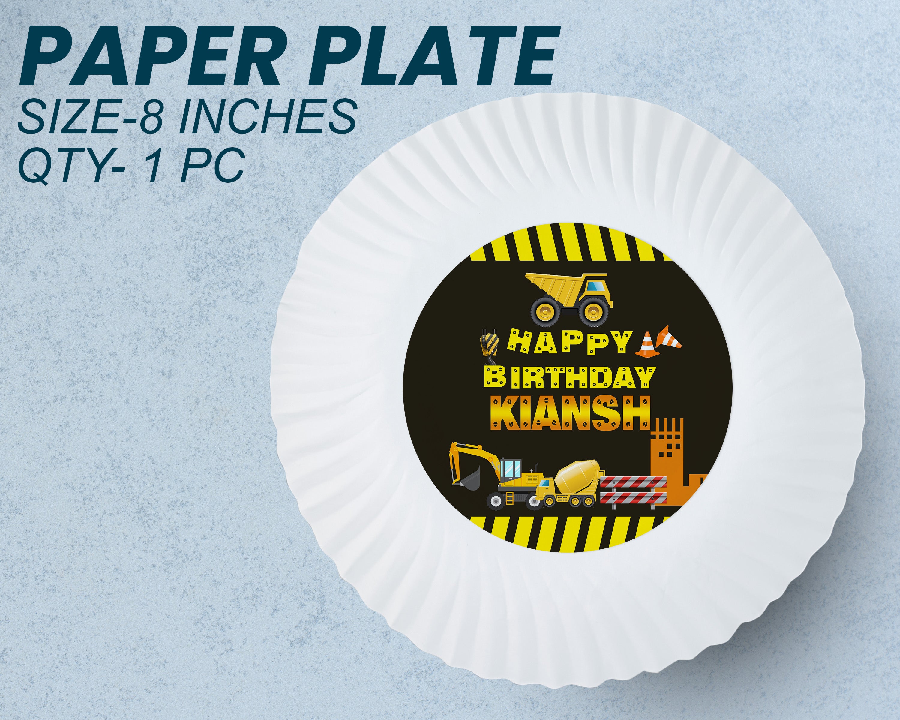 Construction Theme Party Cups and Plates Combo