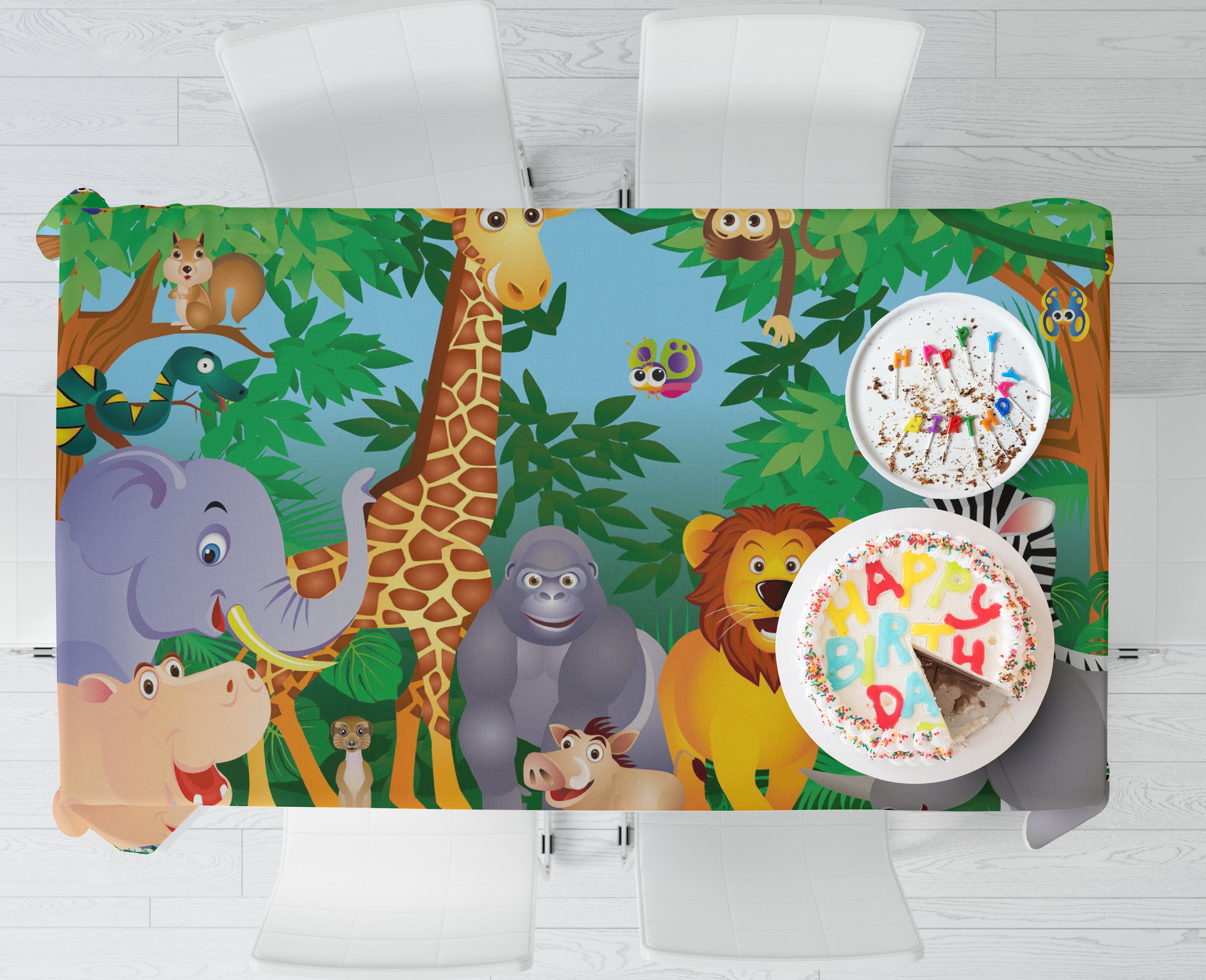 Jungle Theme Cake Tablecover