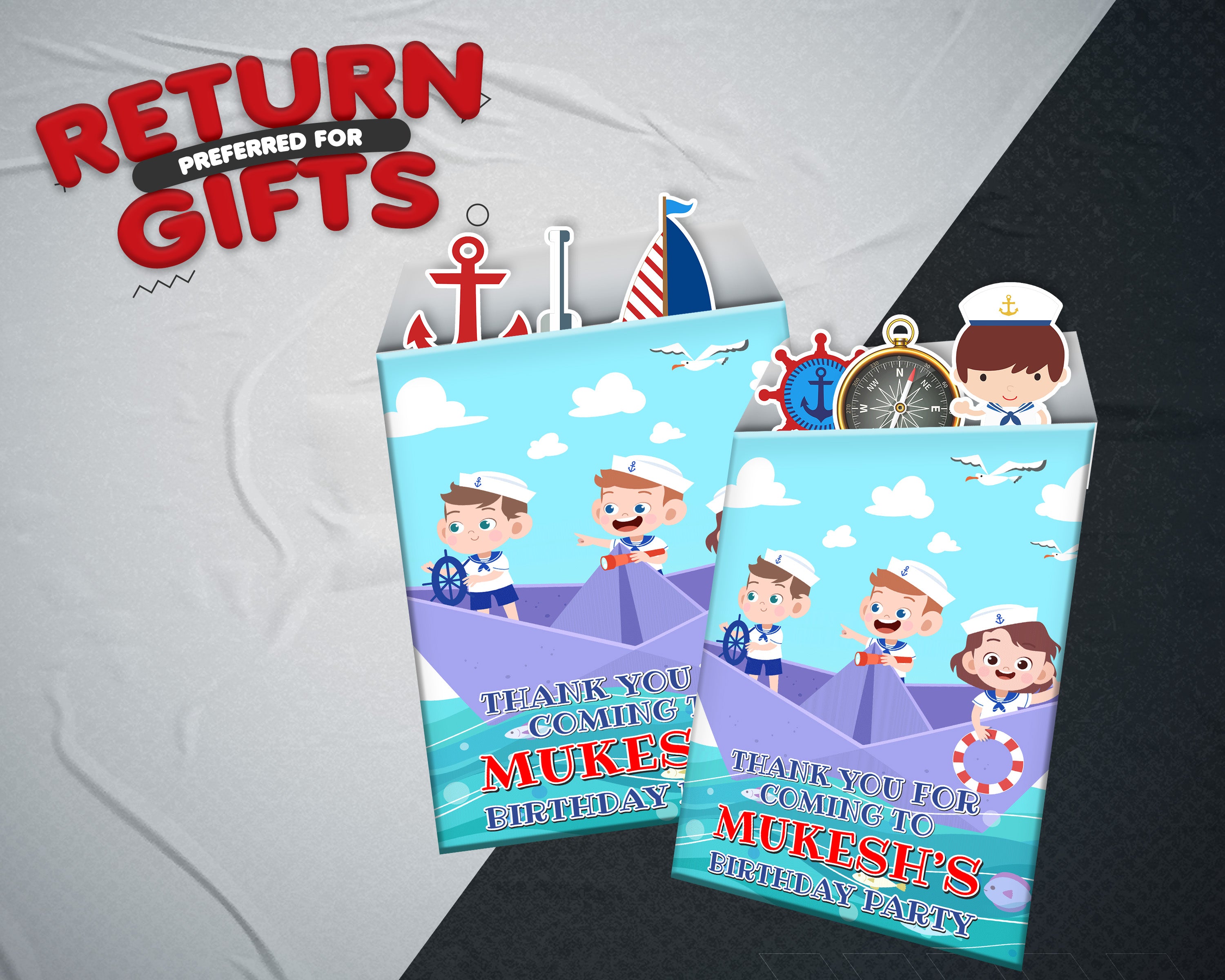 Sailor Theme Mini Magnetic Return Gift Pack