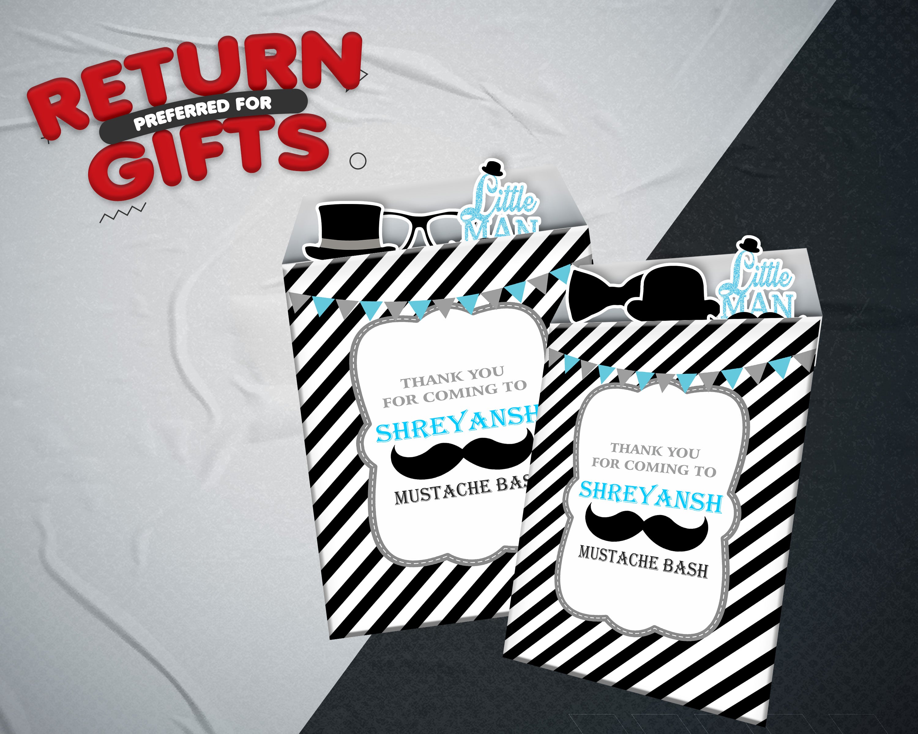 Little Man Boy Theme Mini Magnetic Return Gift Pack