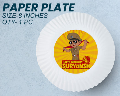PSI Little Singham Theme Party Cups and Plates Combo