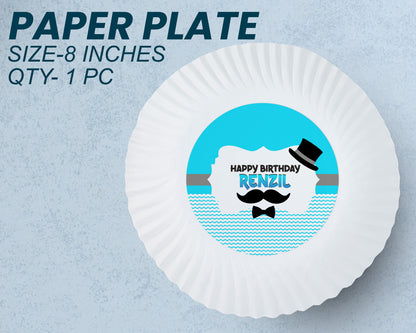 PSI Little Man Theme Party Cups and Plates Combo