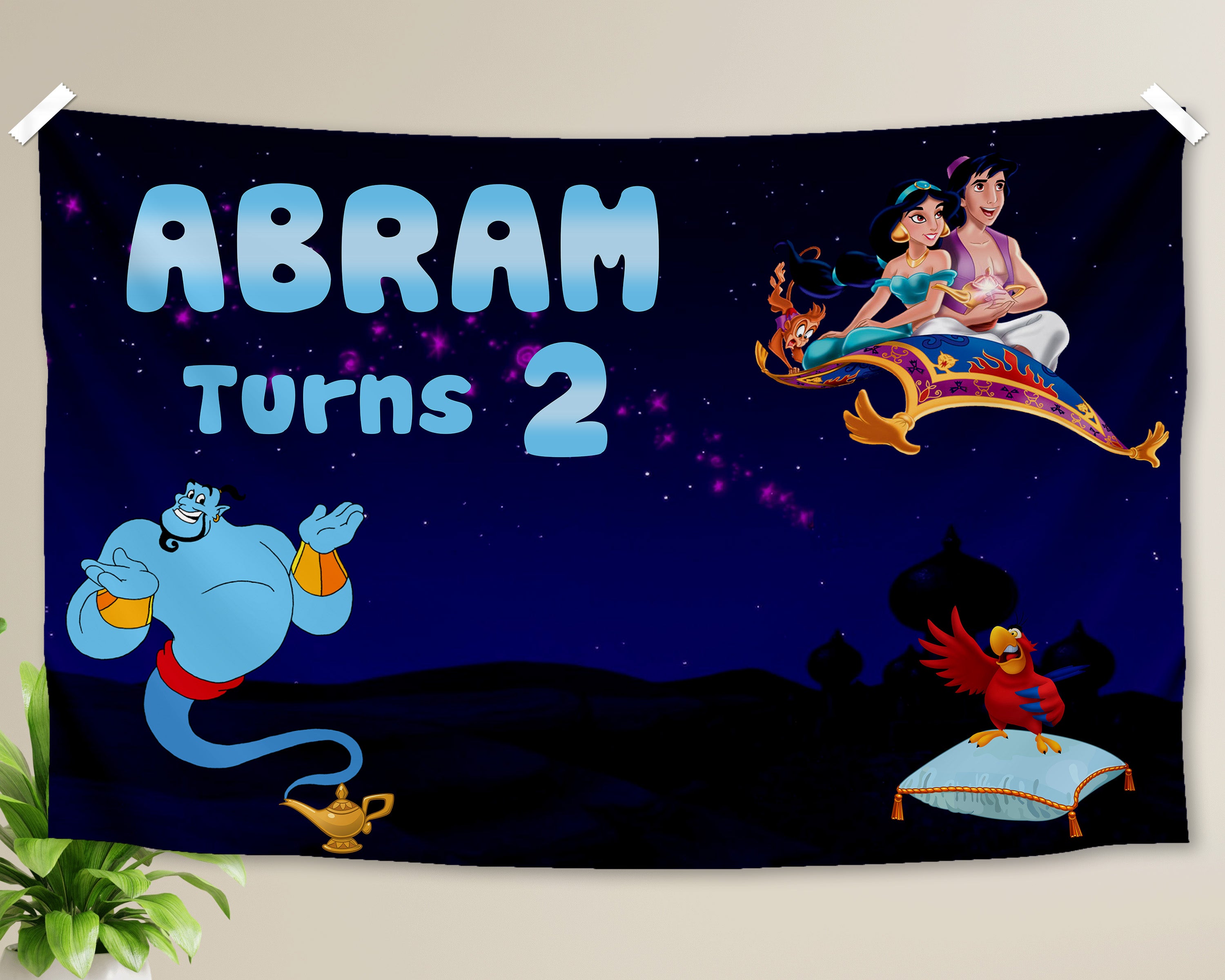 Aladdin Theme Personalized Backdrop