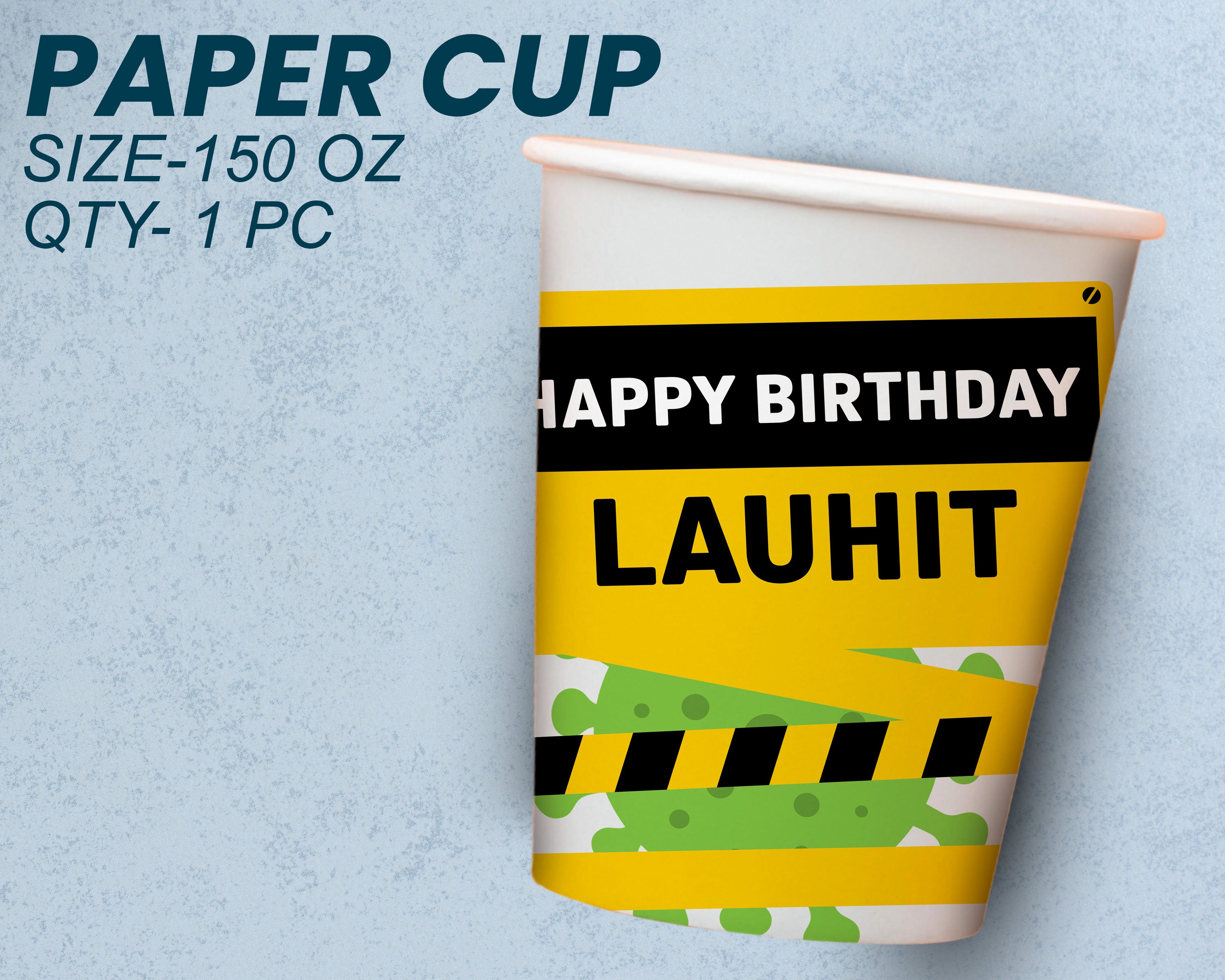 Quarantine Theme Party Cups and Plates Combo