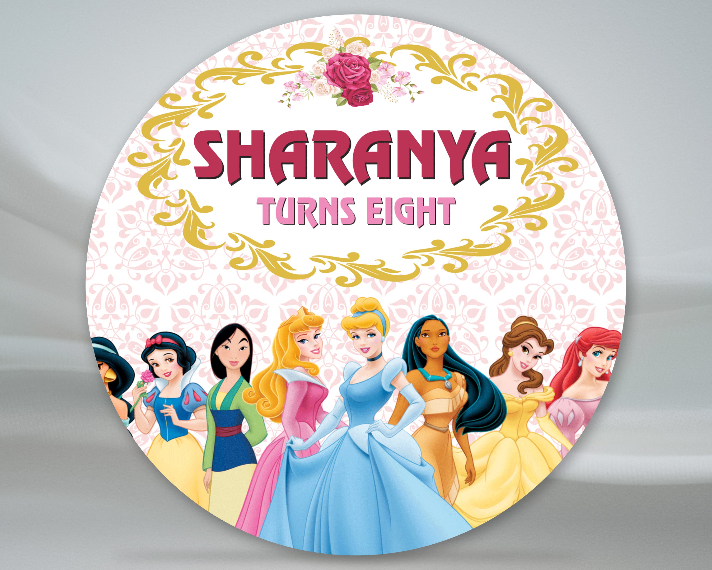 Princess Theme Round Backdrop