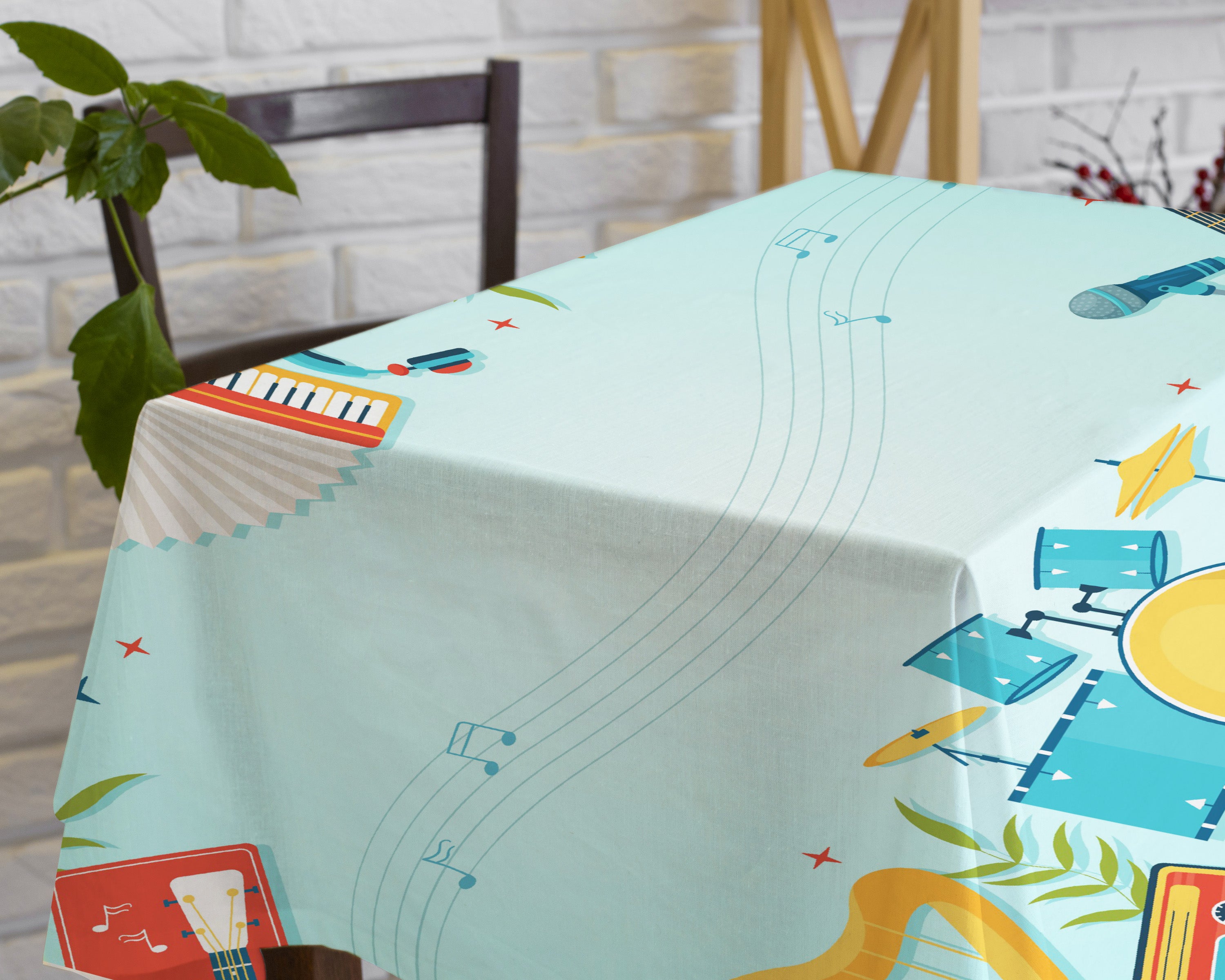 PSI Music Theme Cake Tablecover