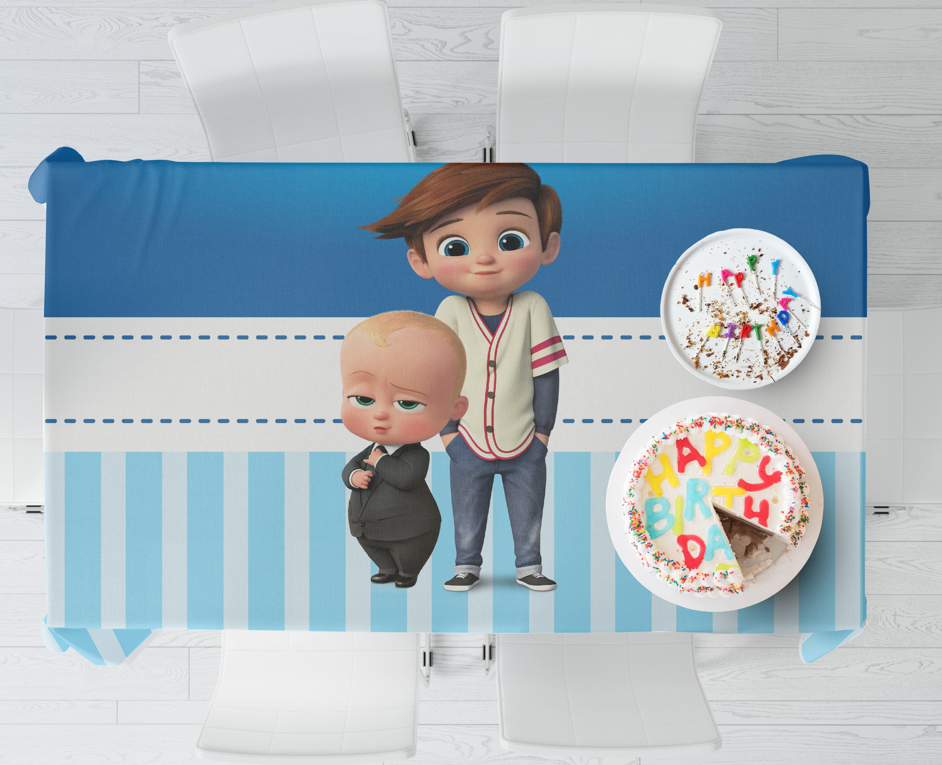 PSI Boss Baby Theme Cake Tablecover