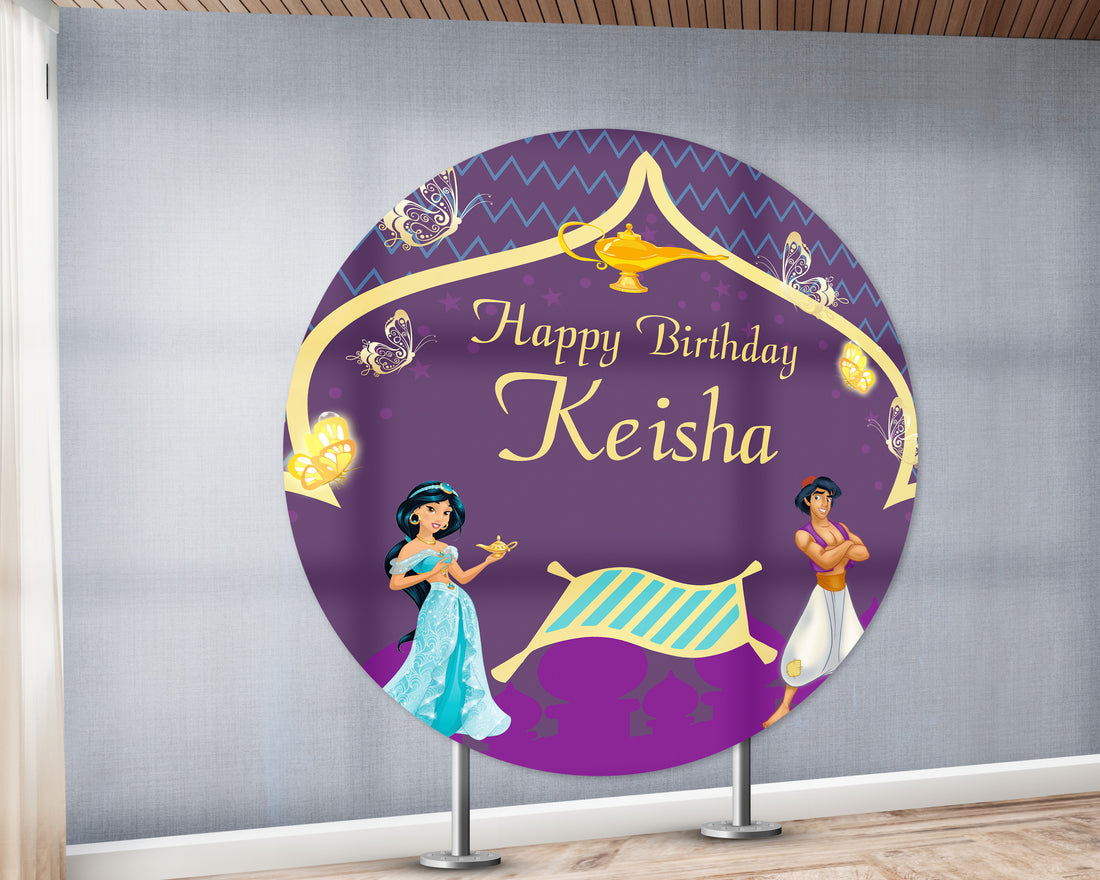 Aladdin Theme Customized Round Backdrop