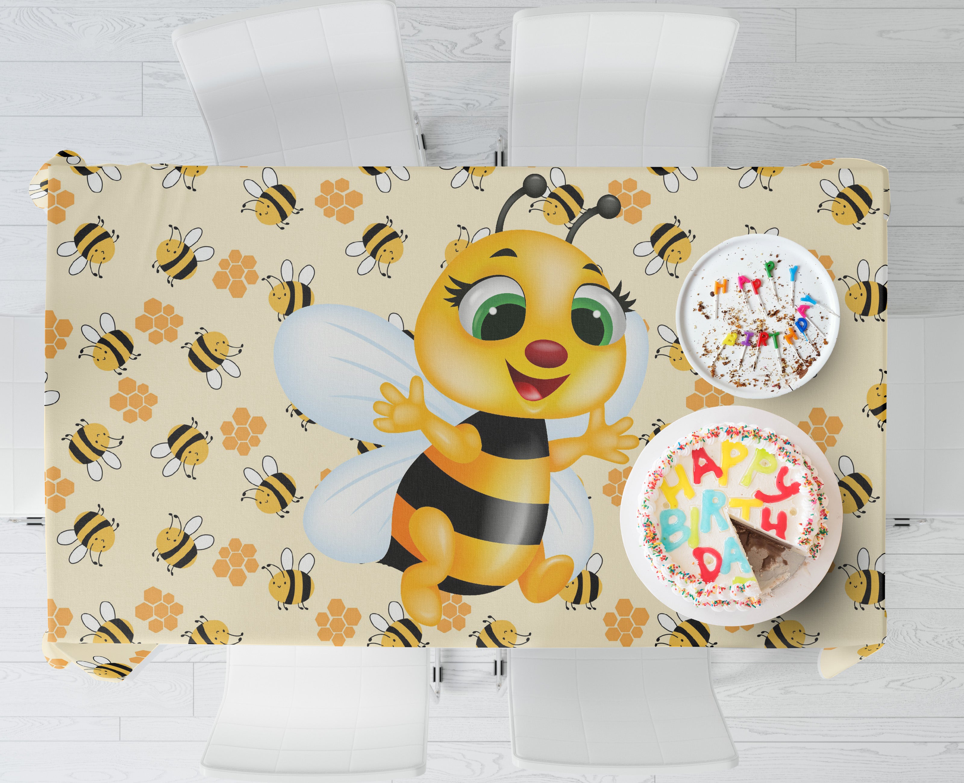 Bumble Bee Theme Cake Tablecover