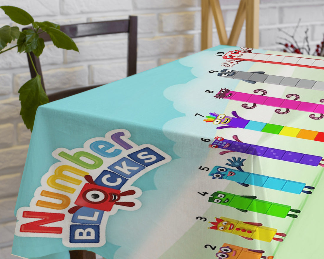 Number Blocks Theme Cake Tablecover