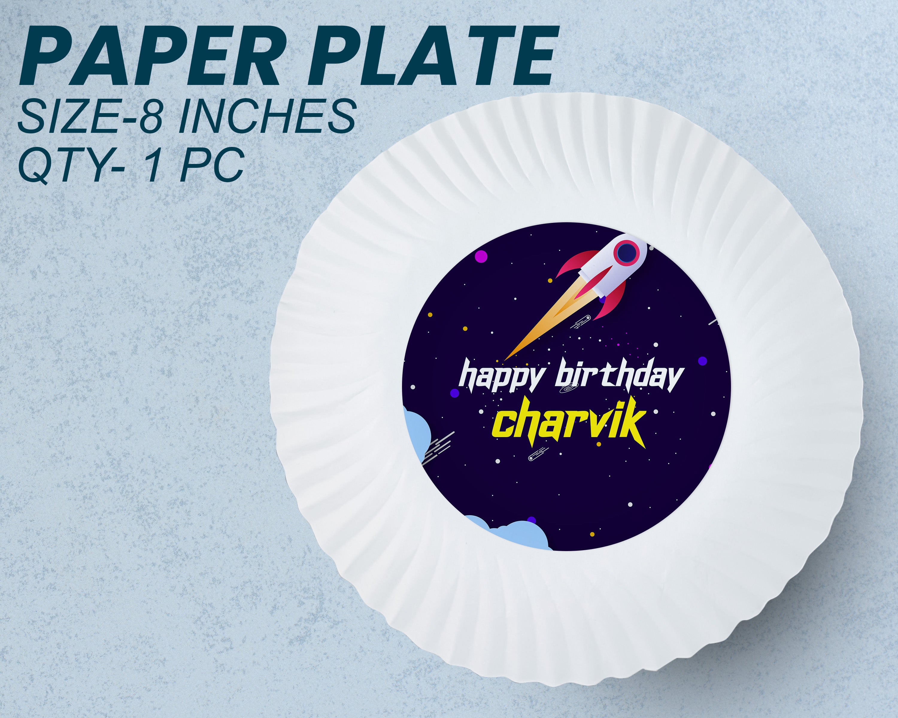 PSI Space Theme Party Cups and Plates Combo