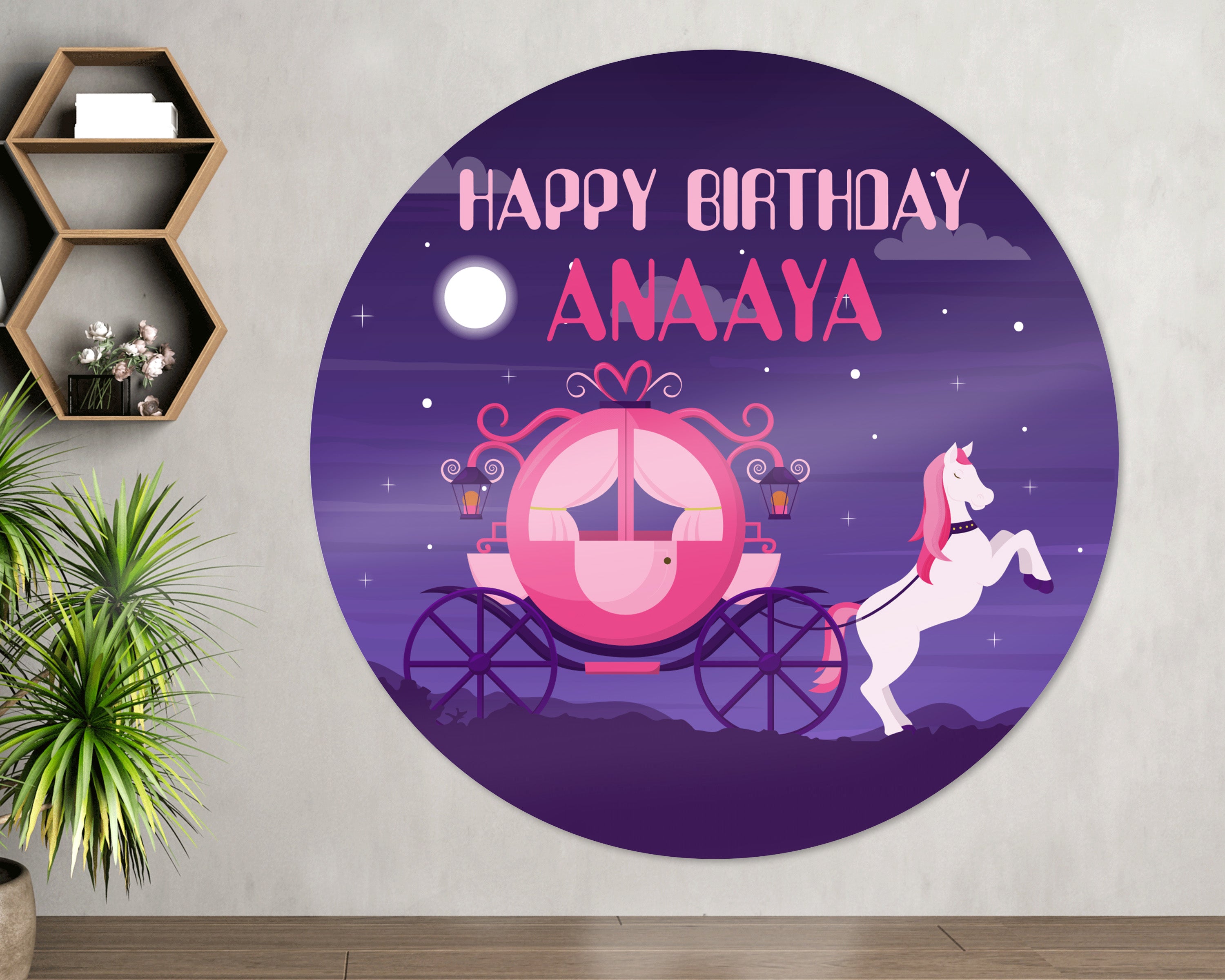 Princess Theme Customized Round Backdrop