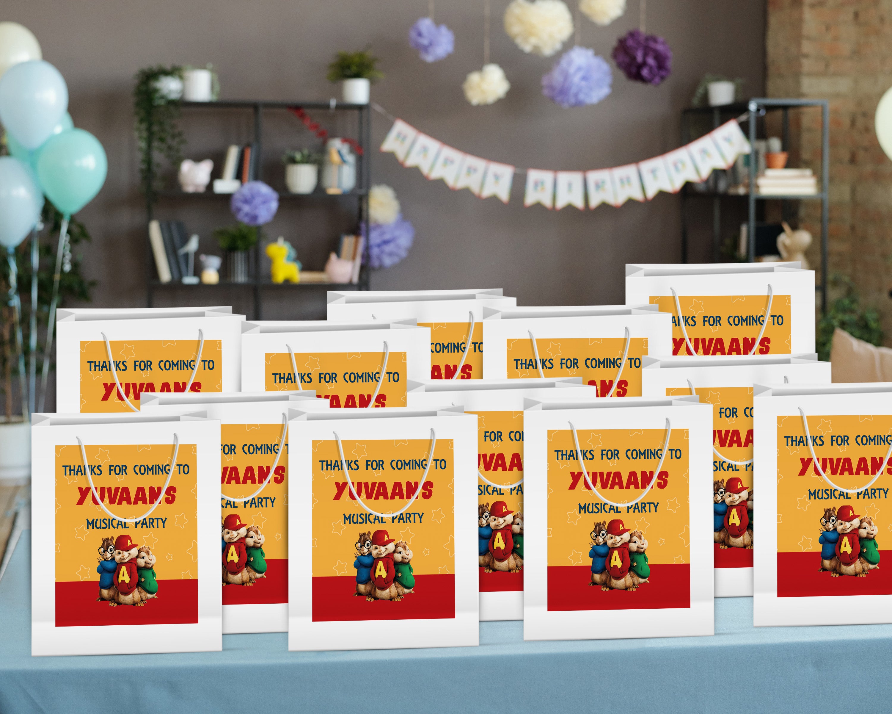 Alvin And Chipmunks Theme Oversized Return Gift Bag