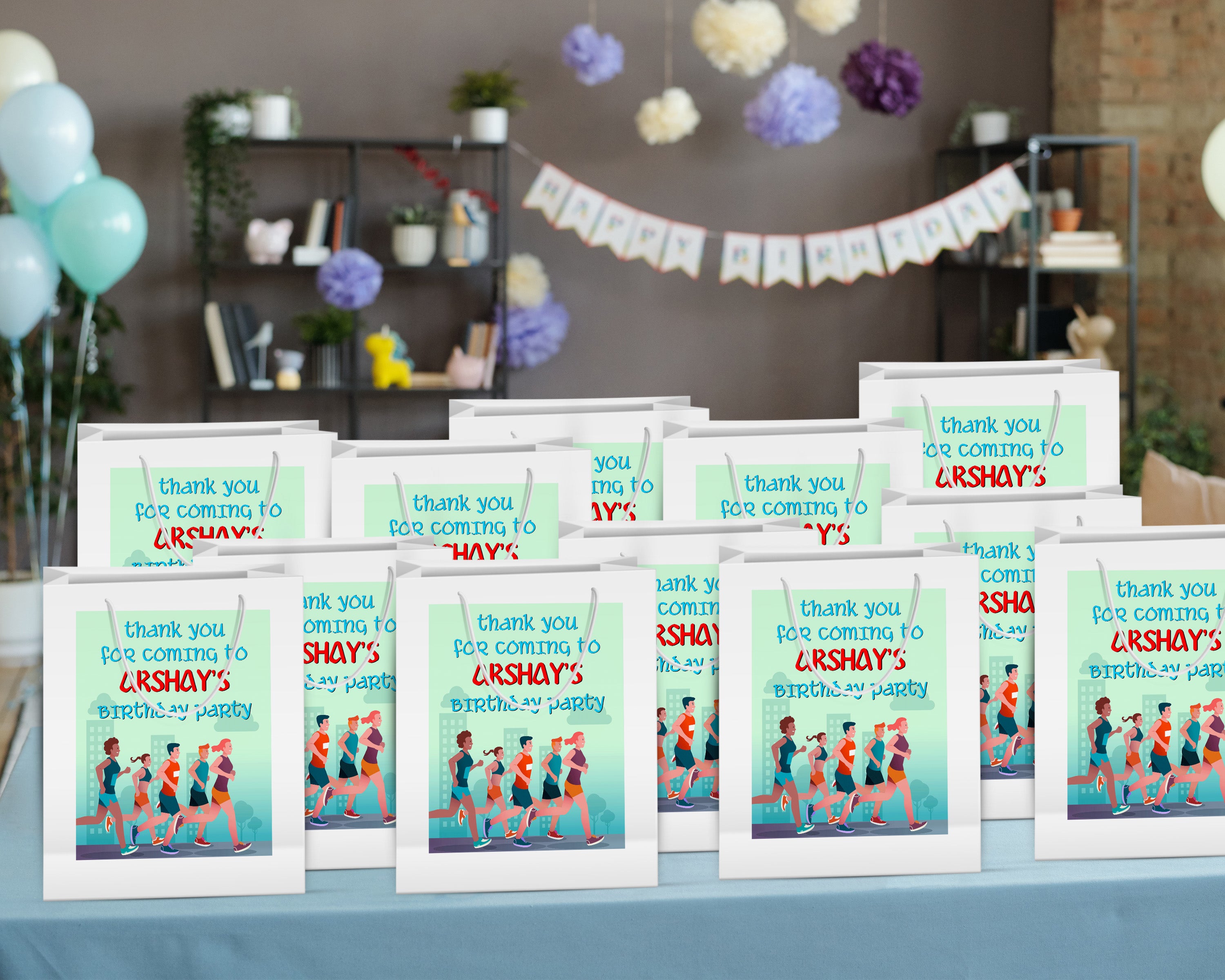 Marathon Theme Oversized Return Gift Bag - image 4 of 5 | Party Supplies India