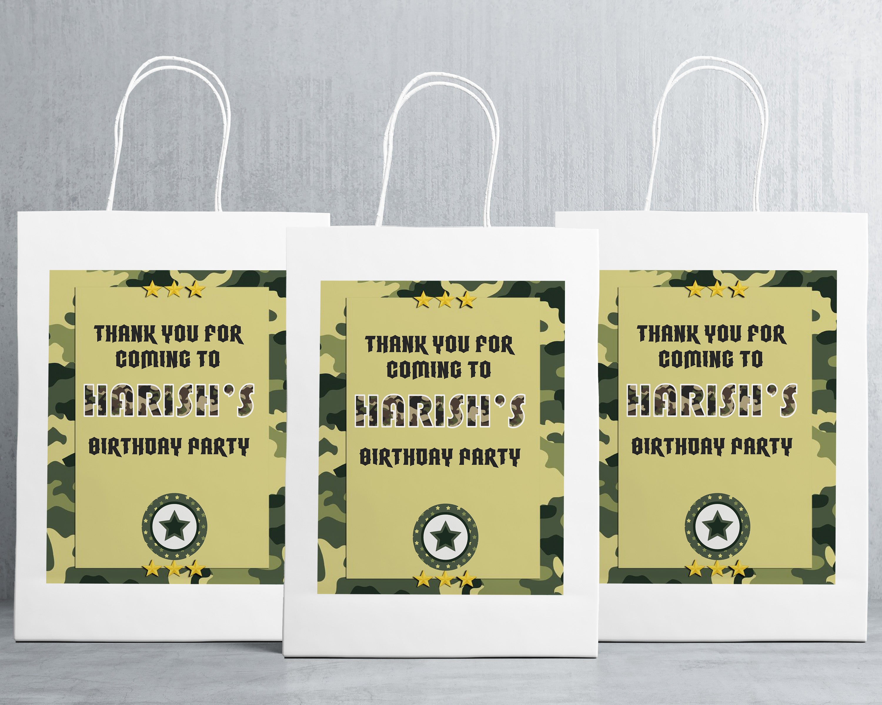 Military Theme Oversized Return Gift Bag