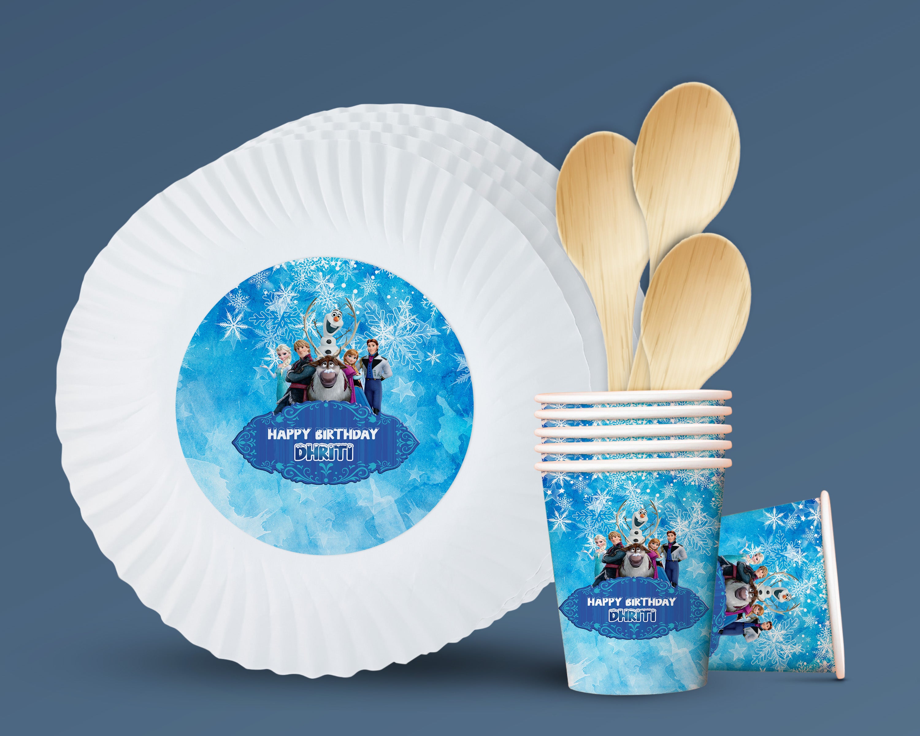 PSI Frozen Theme Party Cups and Plates Combo