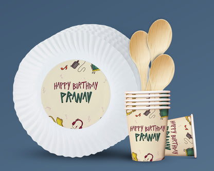 PSI Music Theme Party Cups and Plates Combo