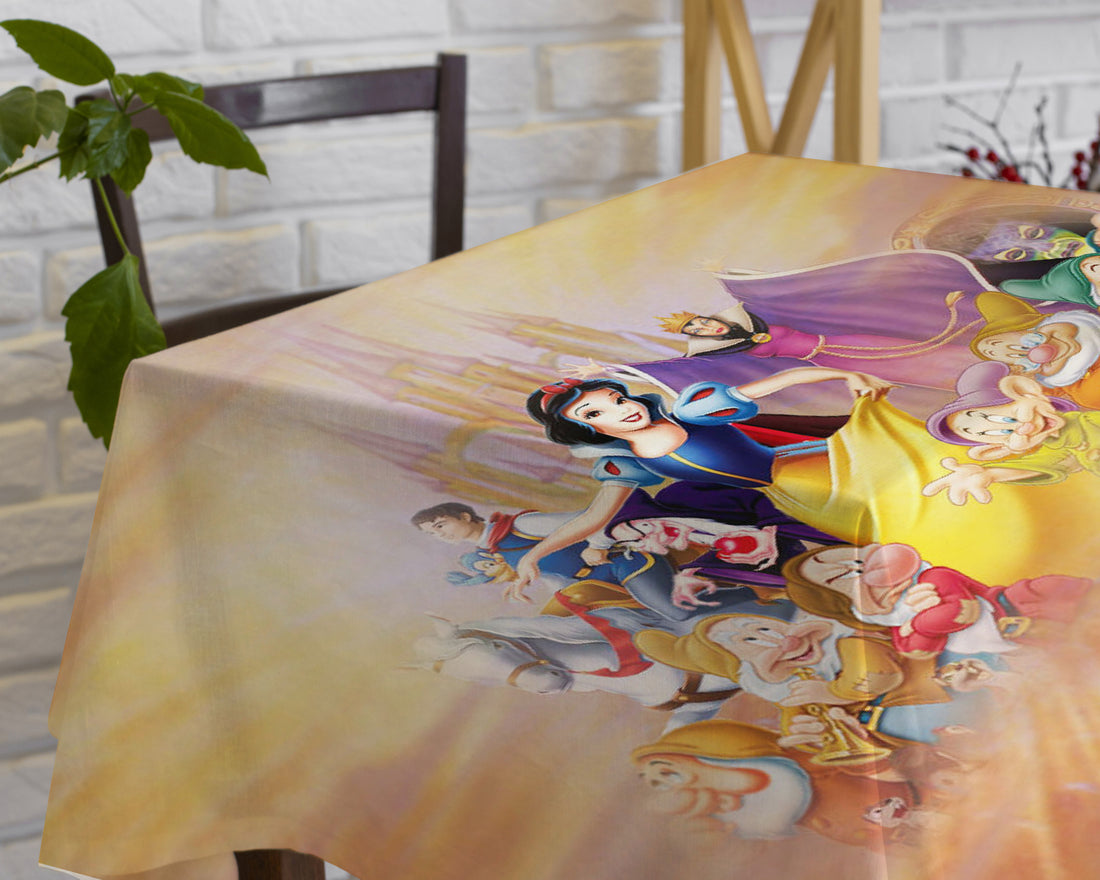 Snow and White Theme Cake Tablecover