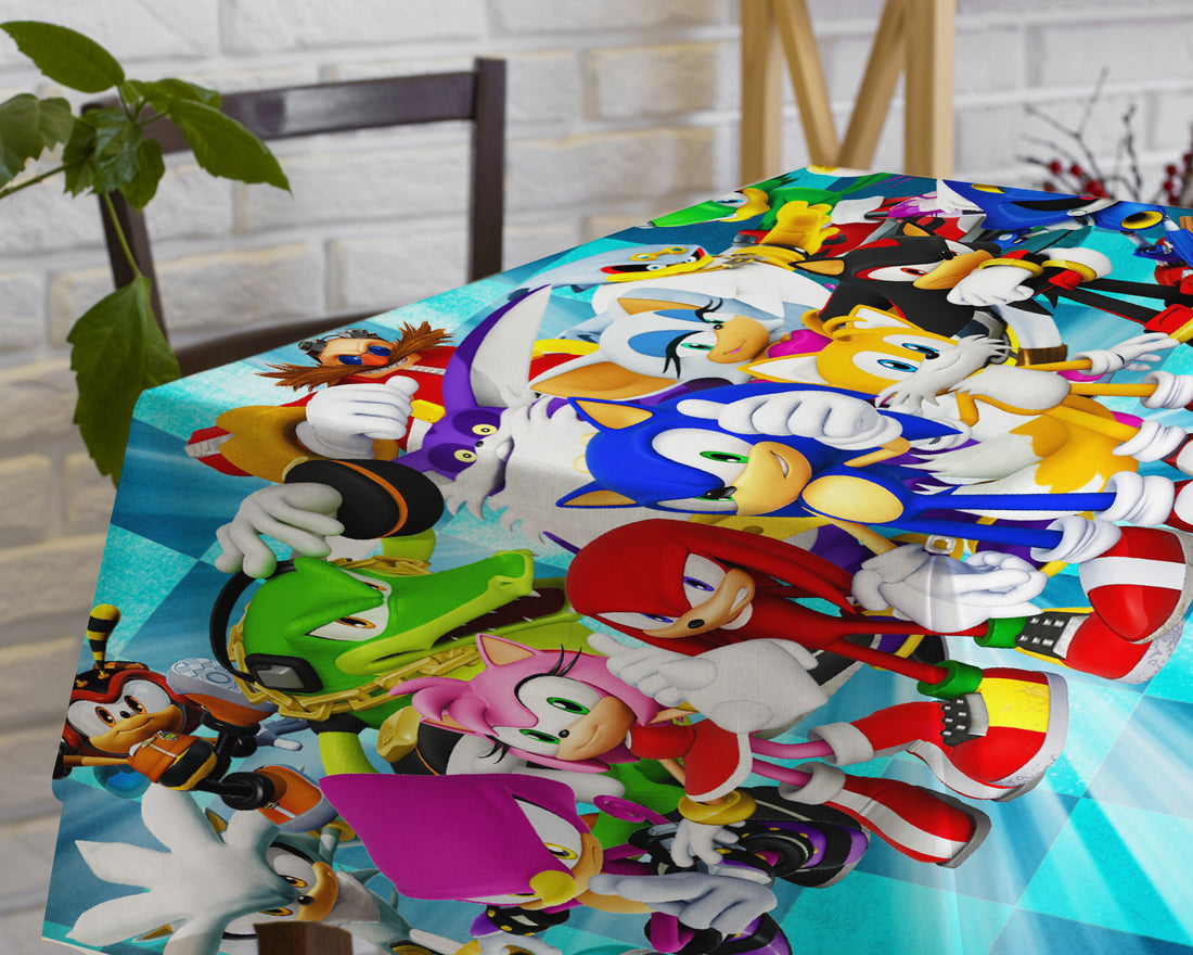 Sonic the Hedgehog Theme Cake Tablecover