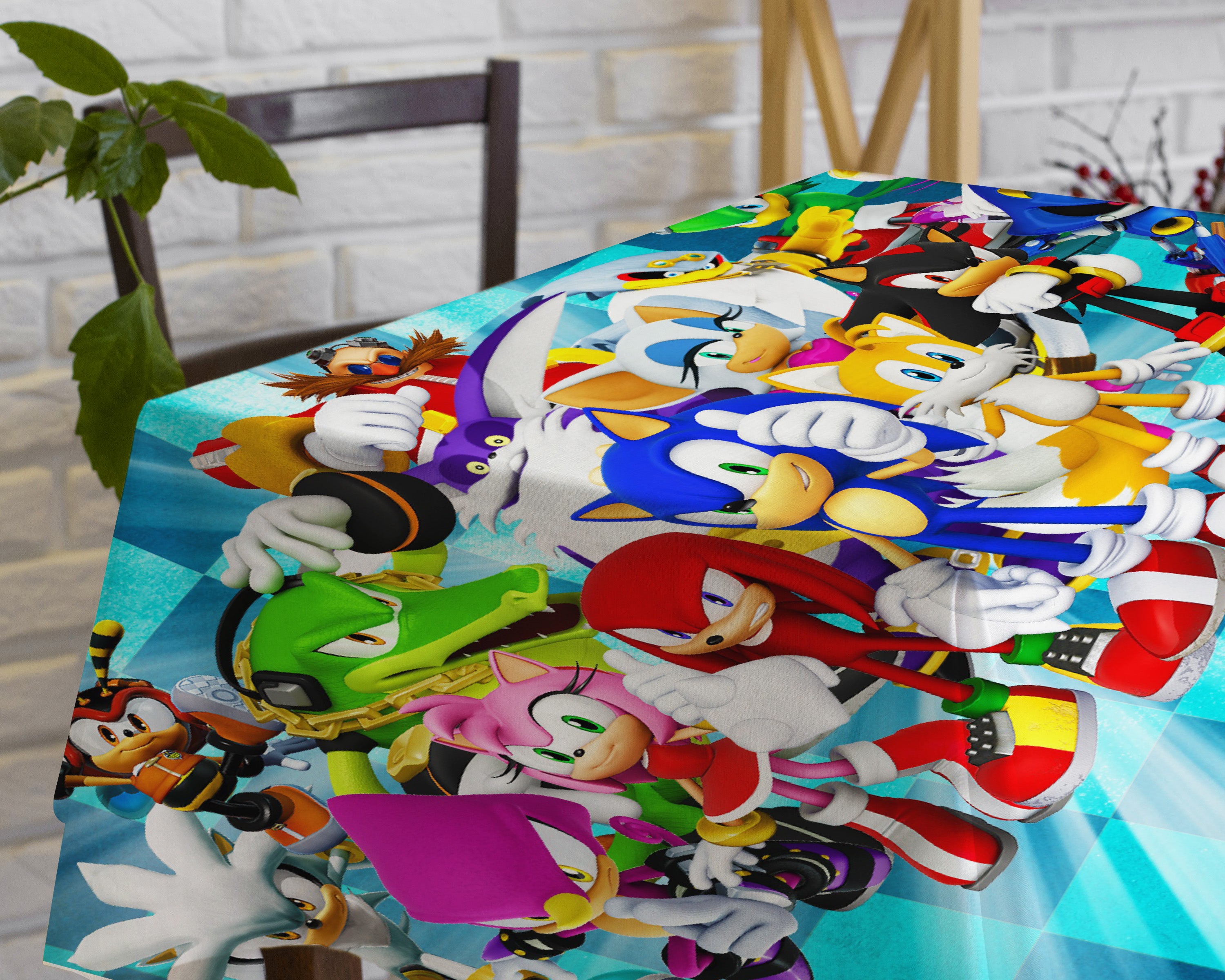Sonic the Hedgehog Theme Cake Tablecover
