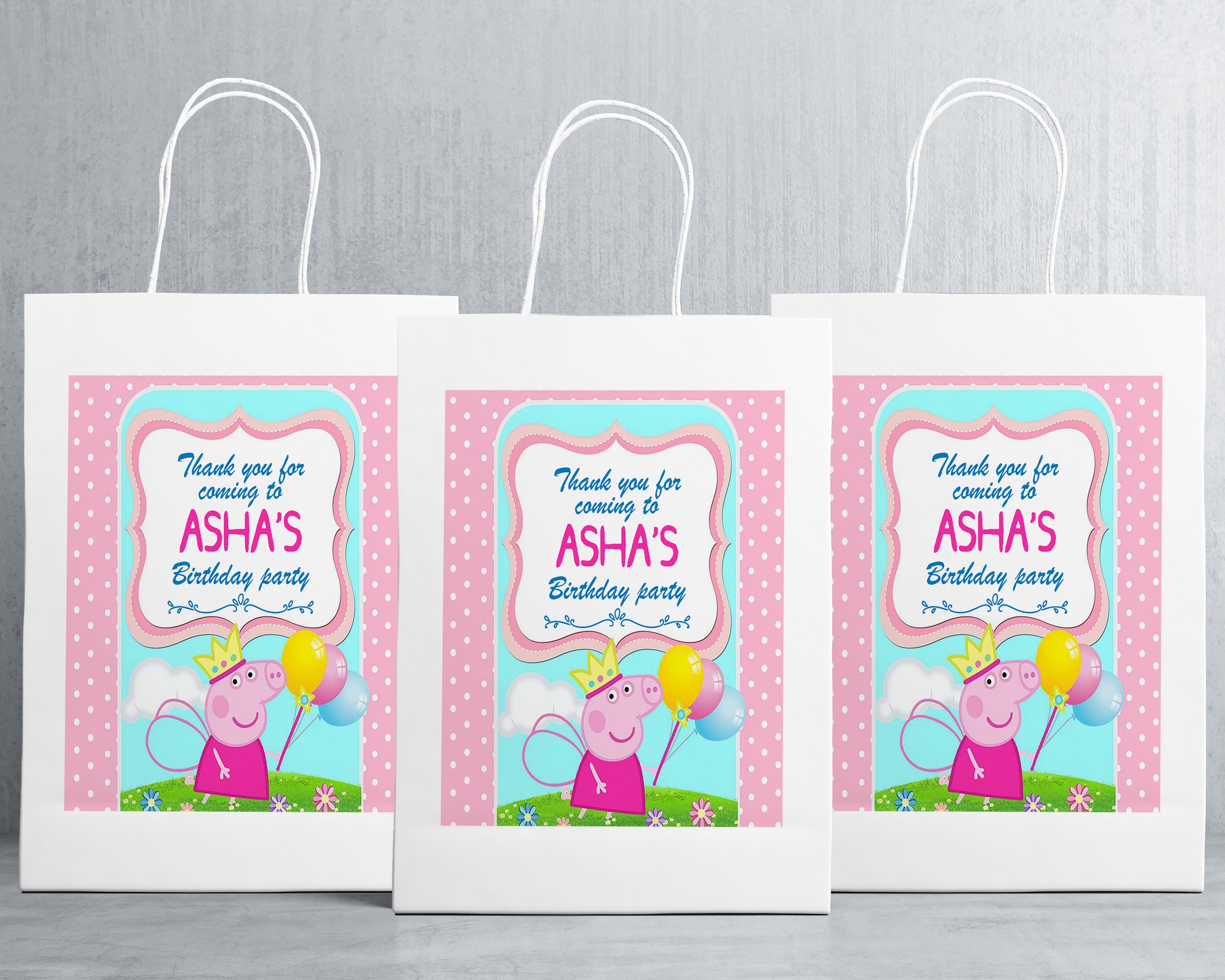 Peppa Pig Girl Oversized Return Gift Bag