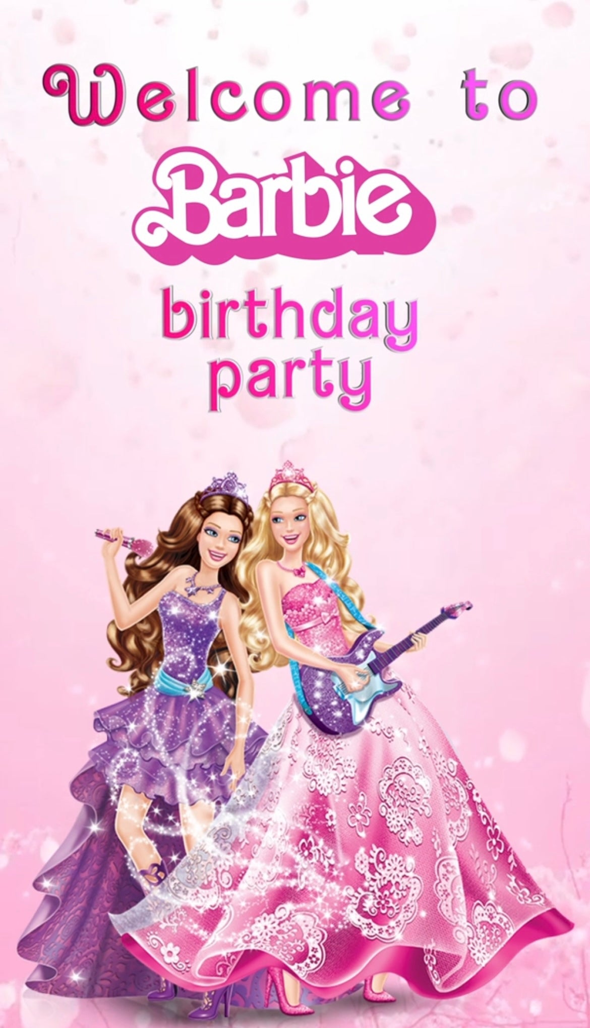 Barbie Theme E-Video Invite - Main Image