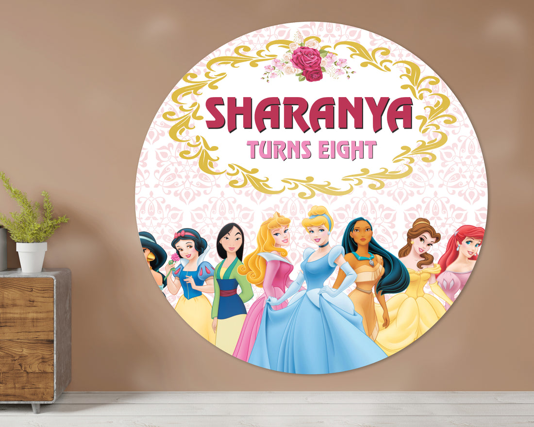 Princess Theme Round Backdrop