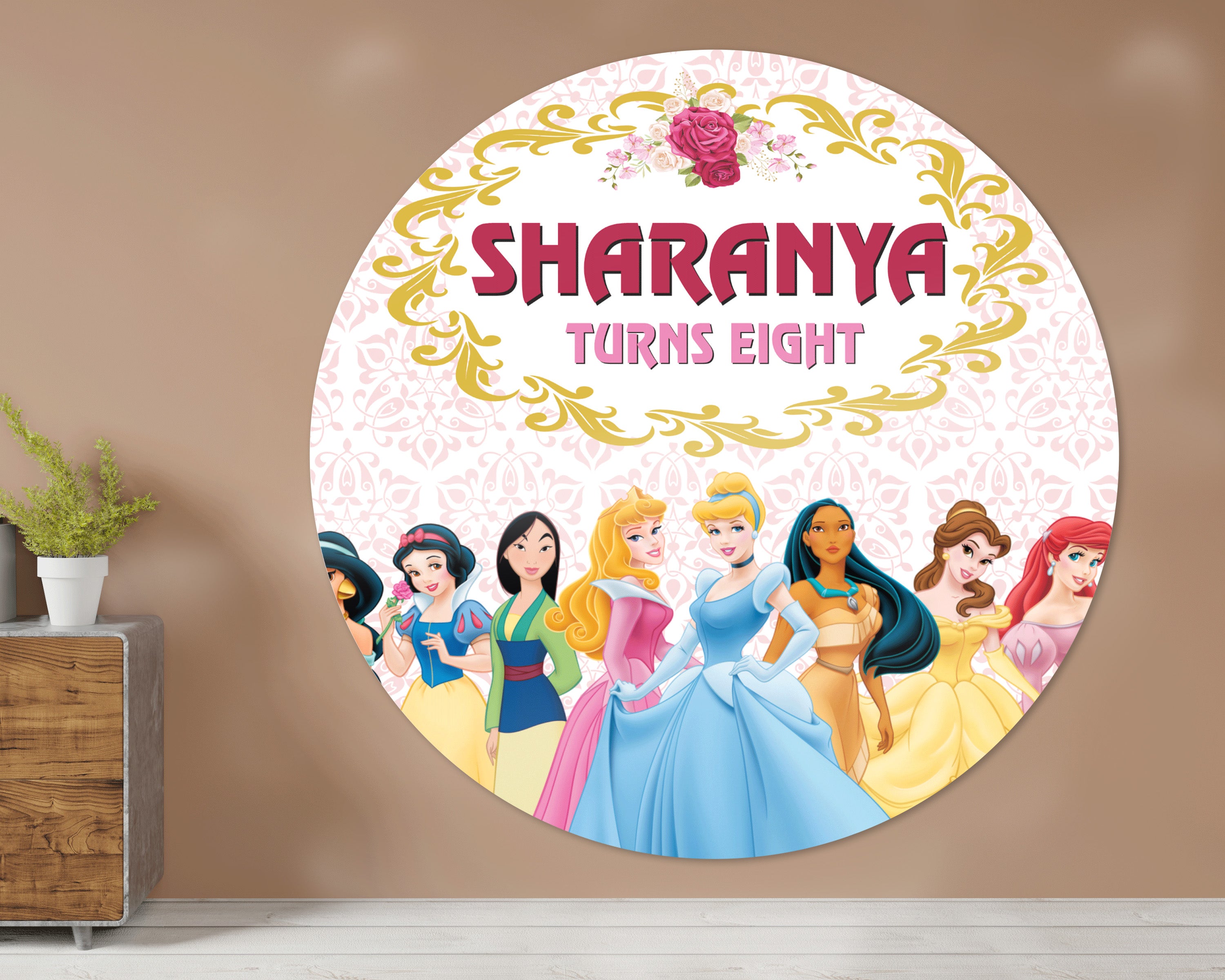 Princess Theme Round Backdrop