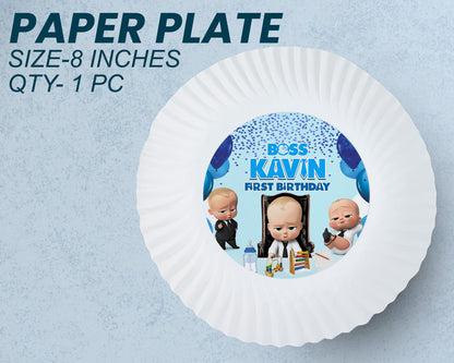 PSI Boss Baby Theme Party Cups and Plates Combo