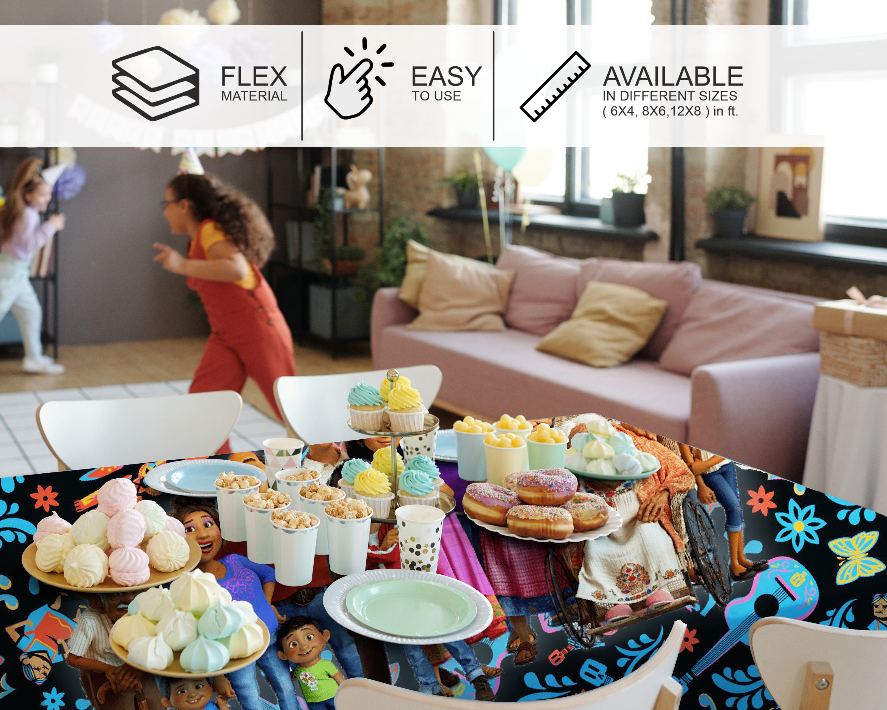 Coco Theme Cake Tablecover