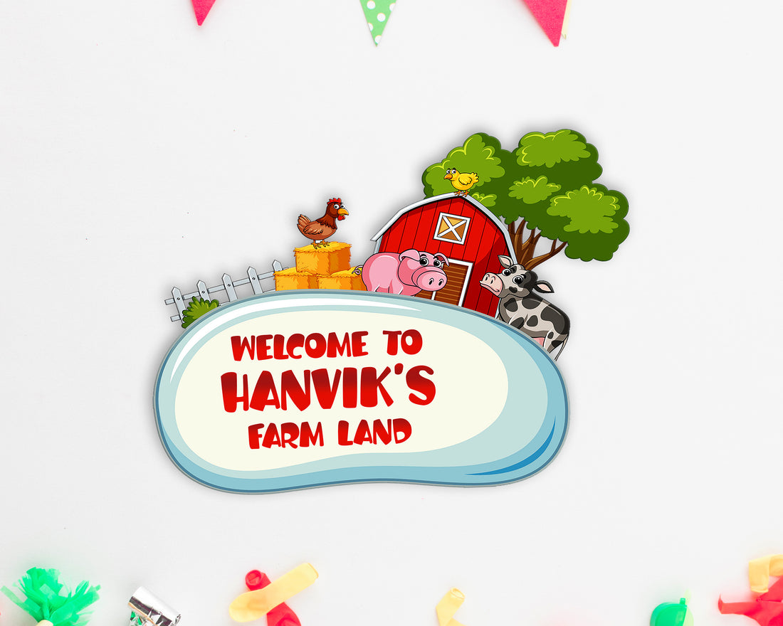 Farm Theme Personalized Welcome Board