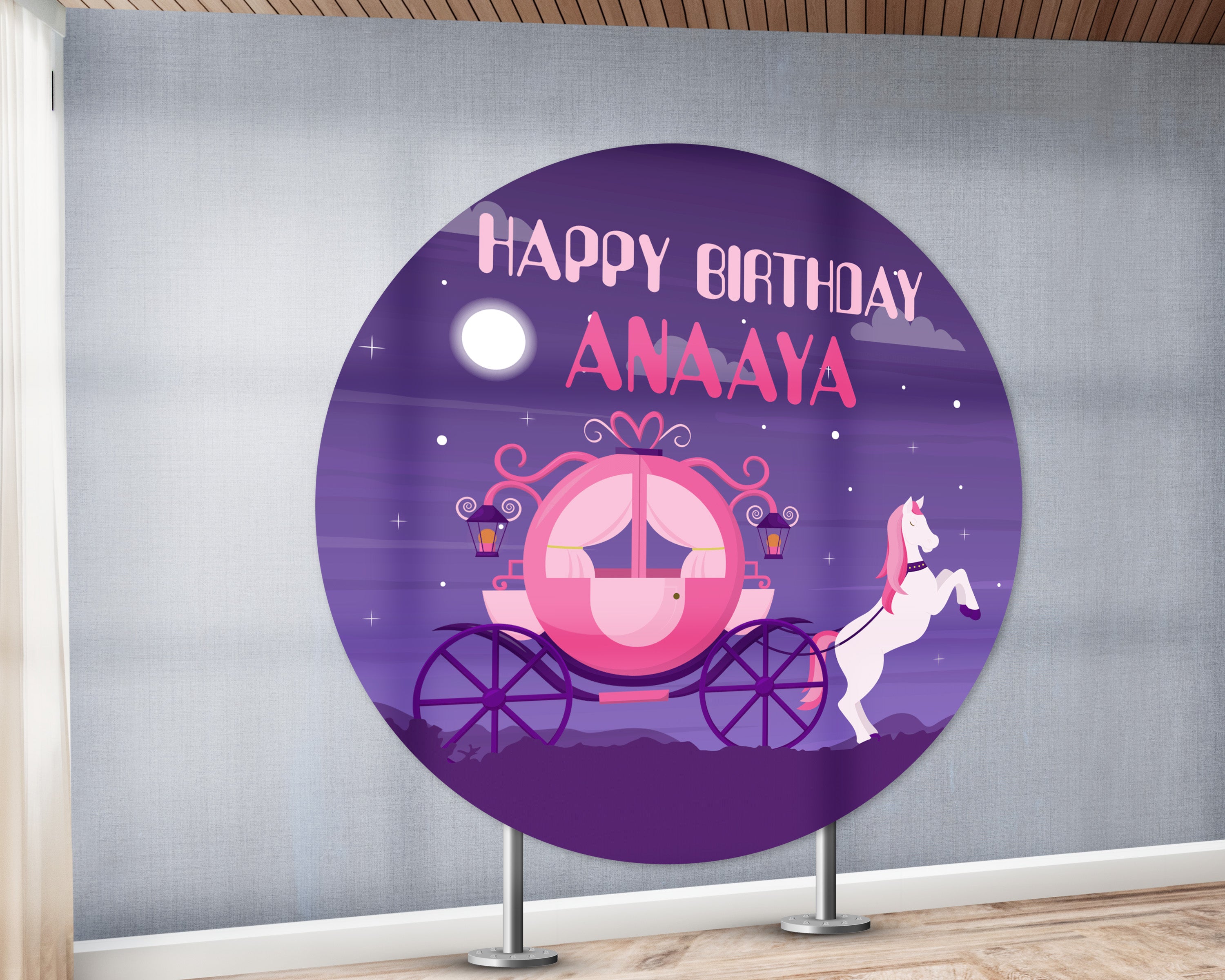 Princess Theme Customized Round Backdrop