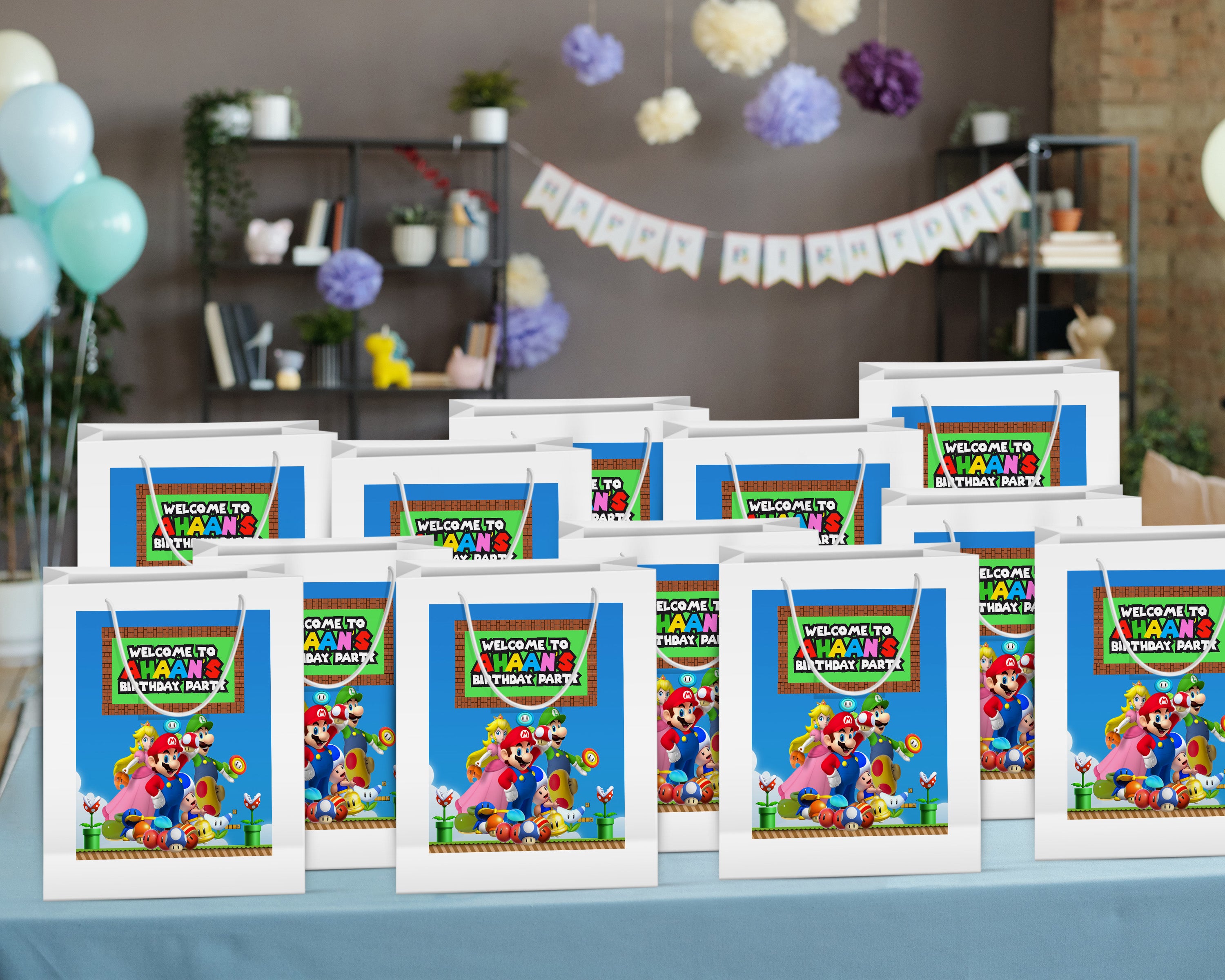 Super Mario Theme Oversized Return Gift Bag