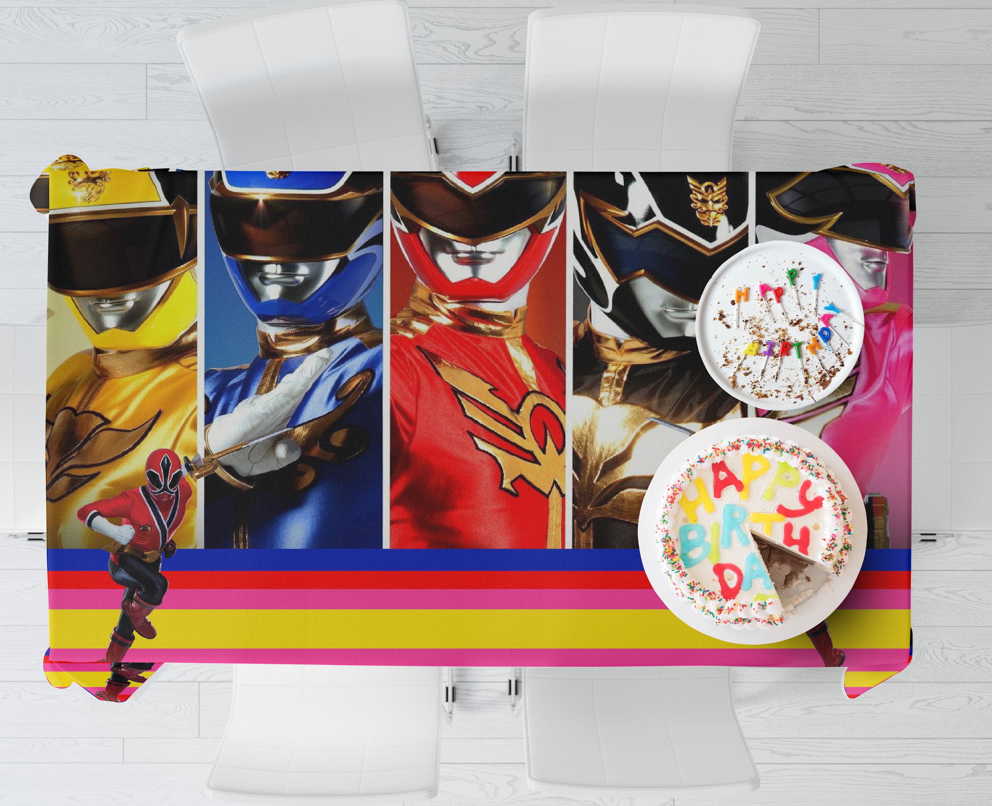 PSI Power Rangers Theme Cake Tablecover