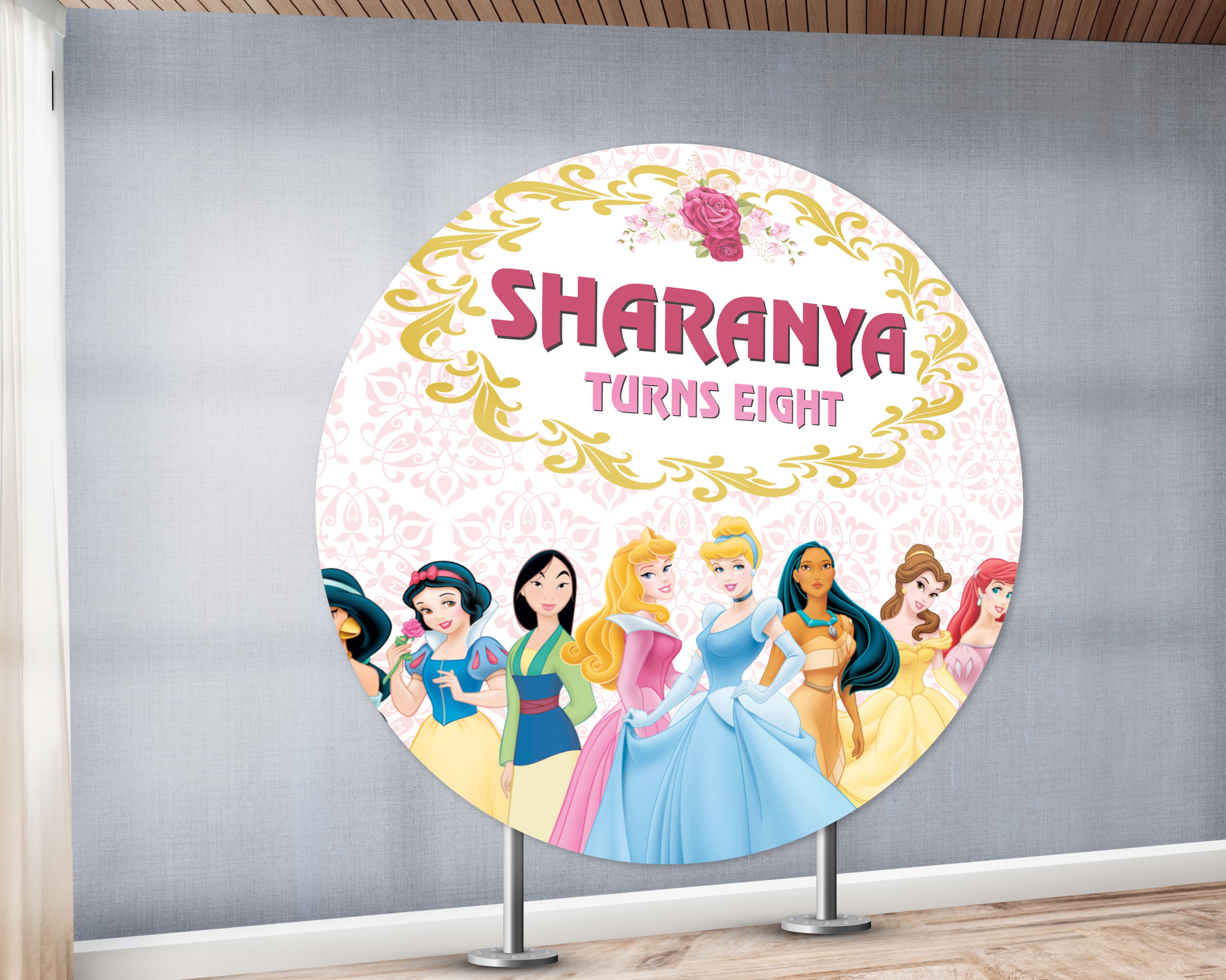 Princess Theme Round Backdrop