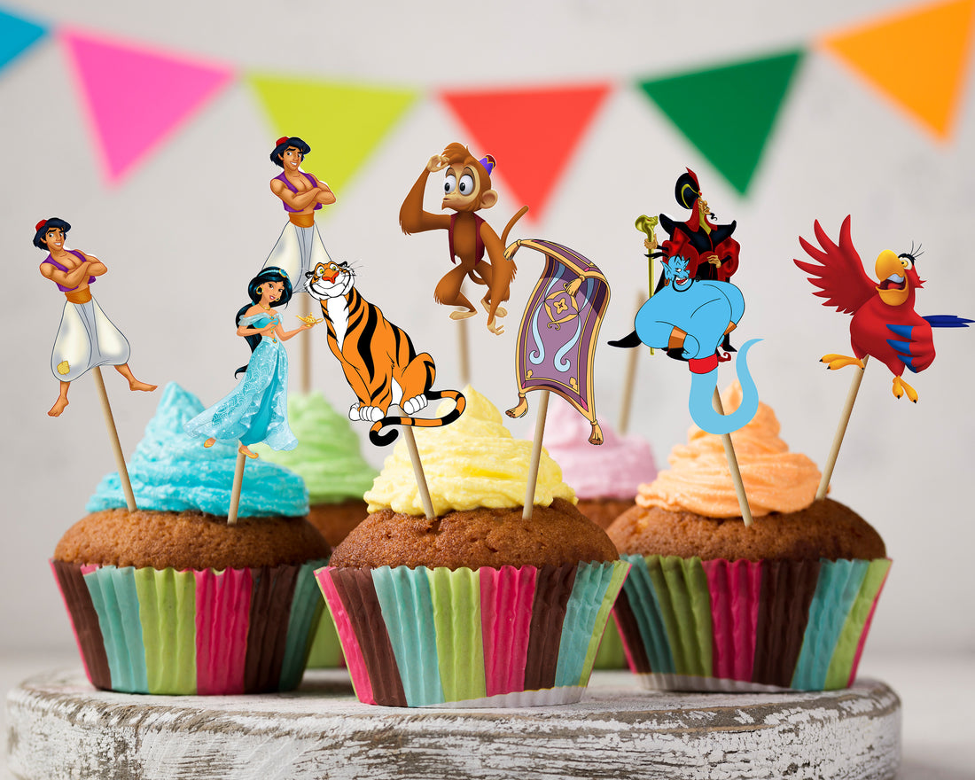 PSI Aladdin Theme Characters Cup Cake Topper