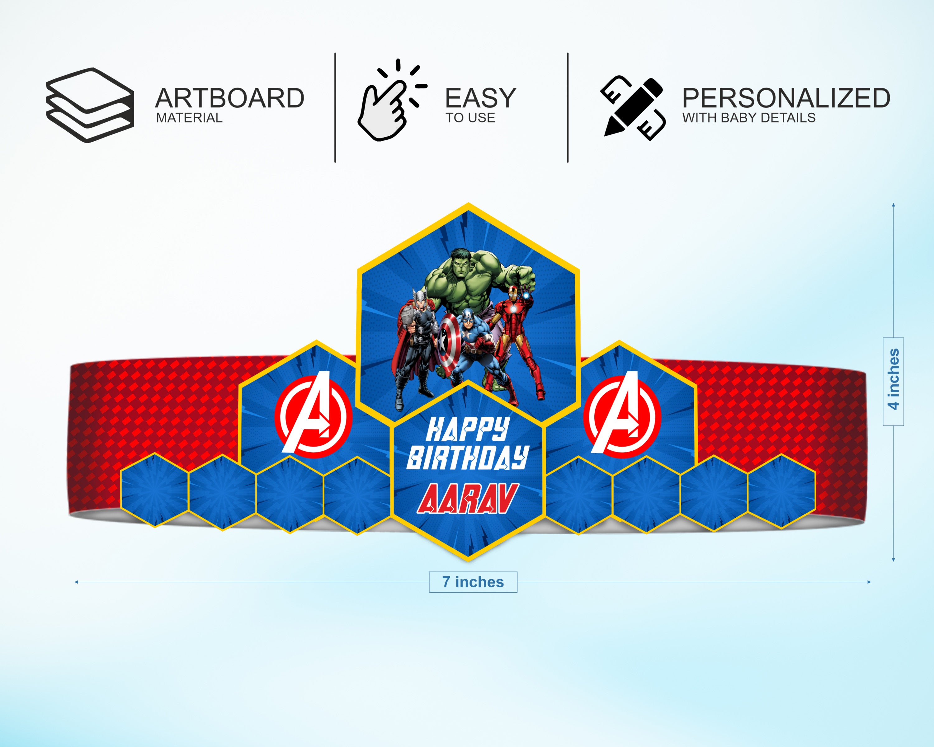 Avengers Theme Crown Hat