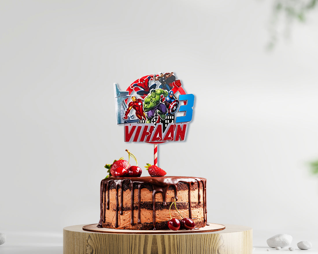 Avengers Theme Hand Crafted Cake Topper