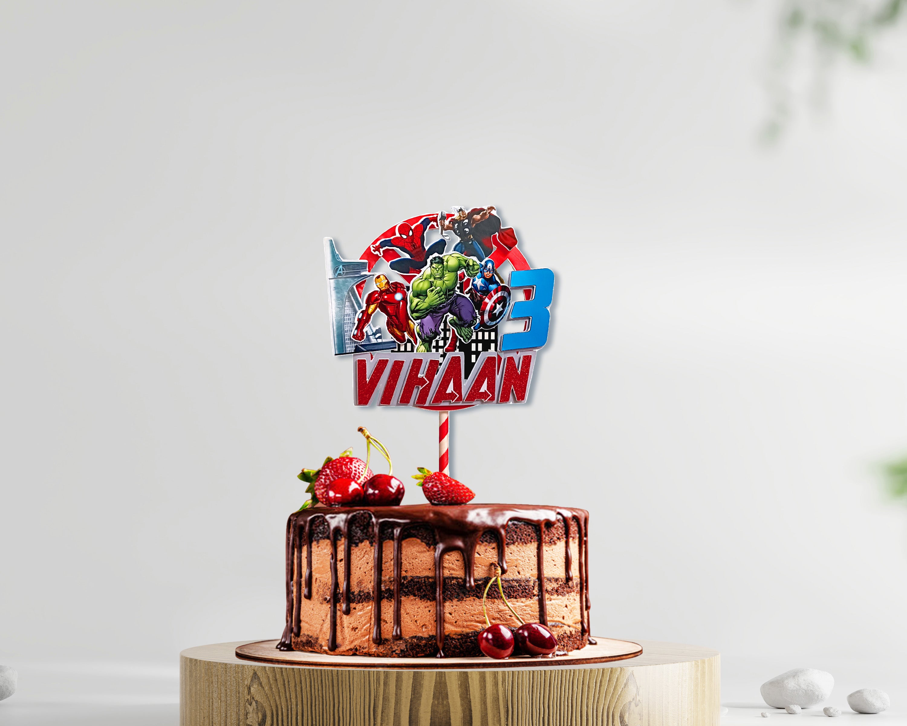 Avengers Theme Hand Crafted Cake Topper