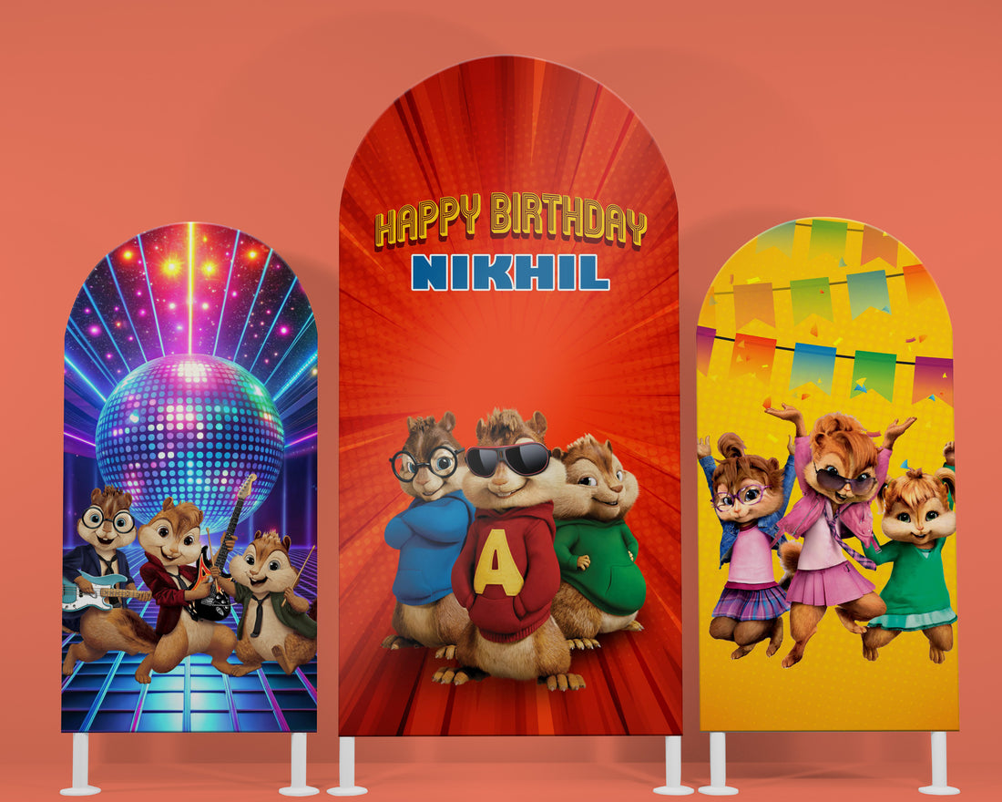 Alvin & Chipmunks Theme Arch Backdrop
