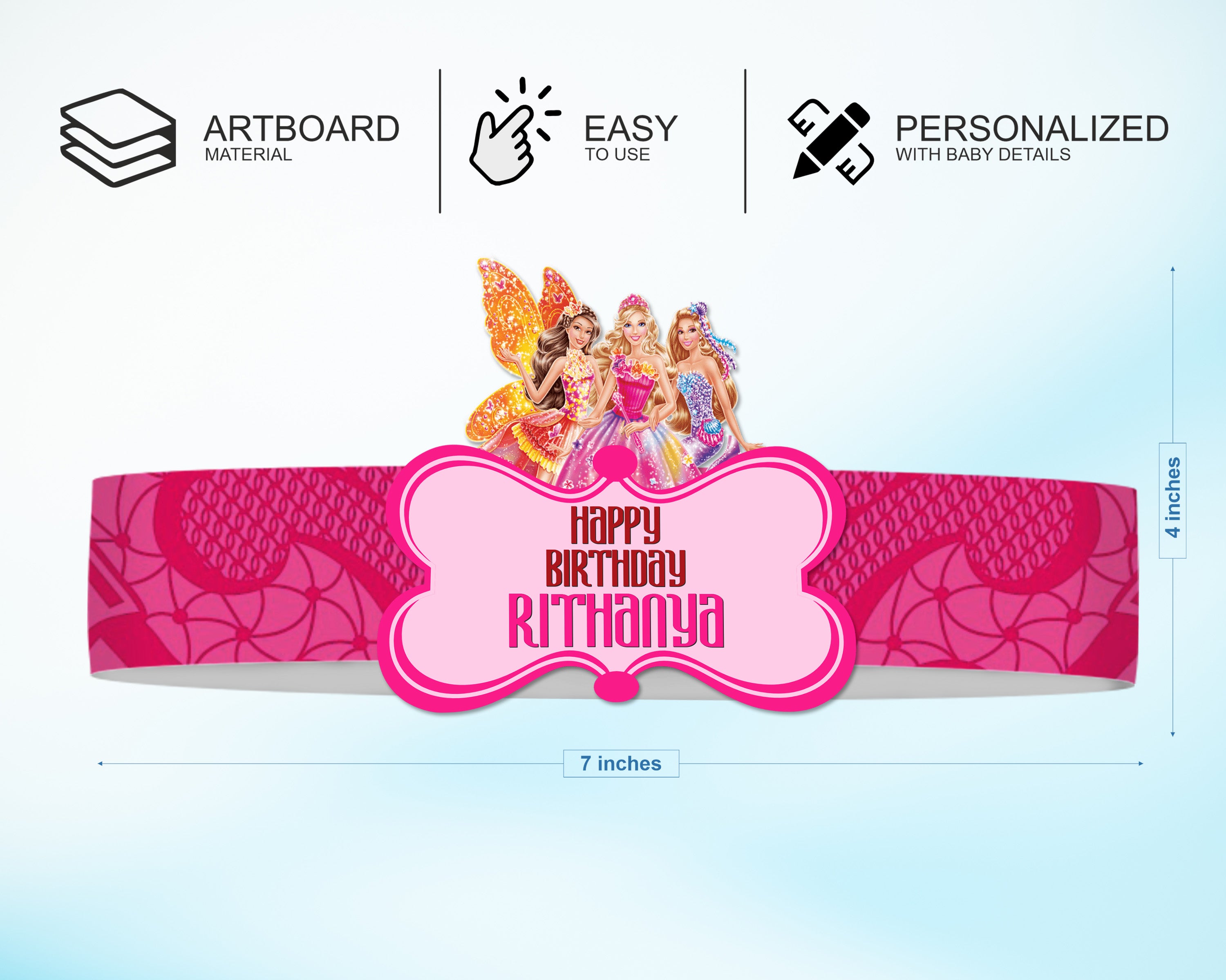 Barbie Theme Crown Hat