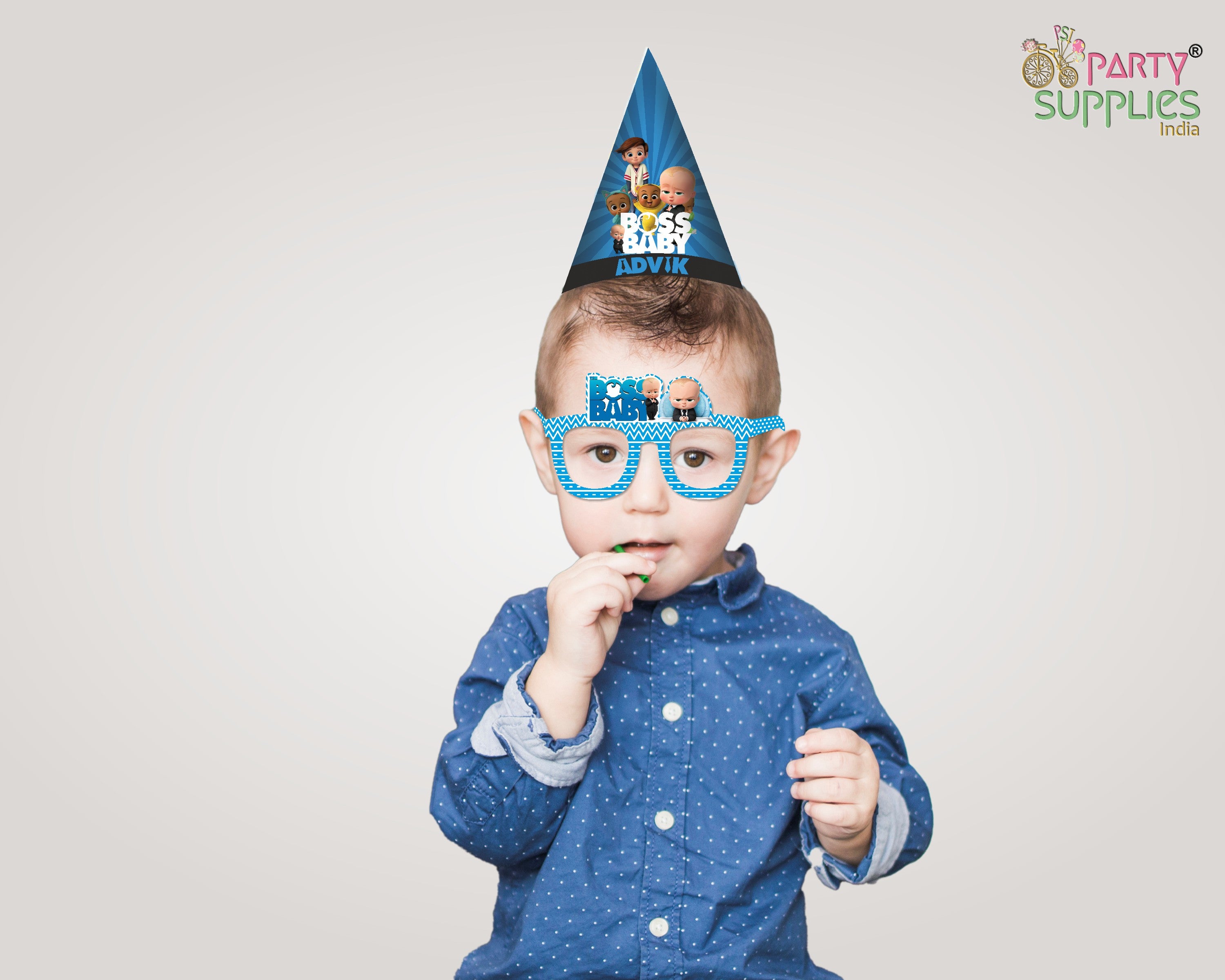 PSI Boss Baby theme Birthday Party glasses