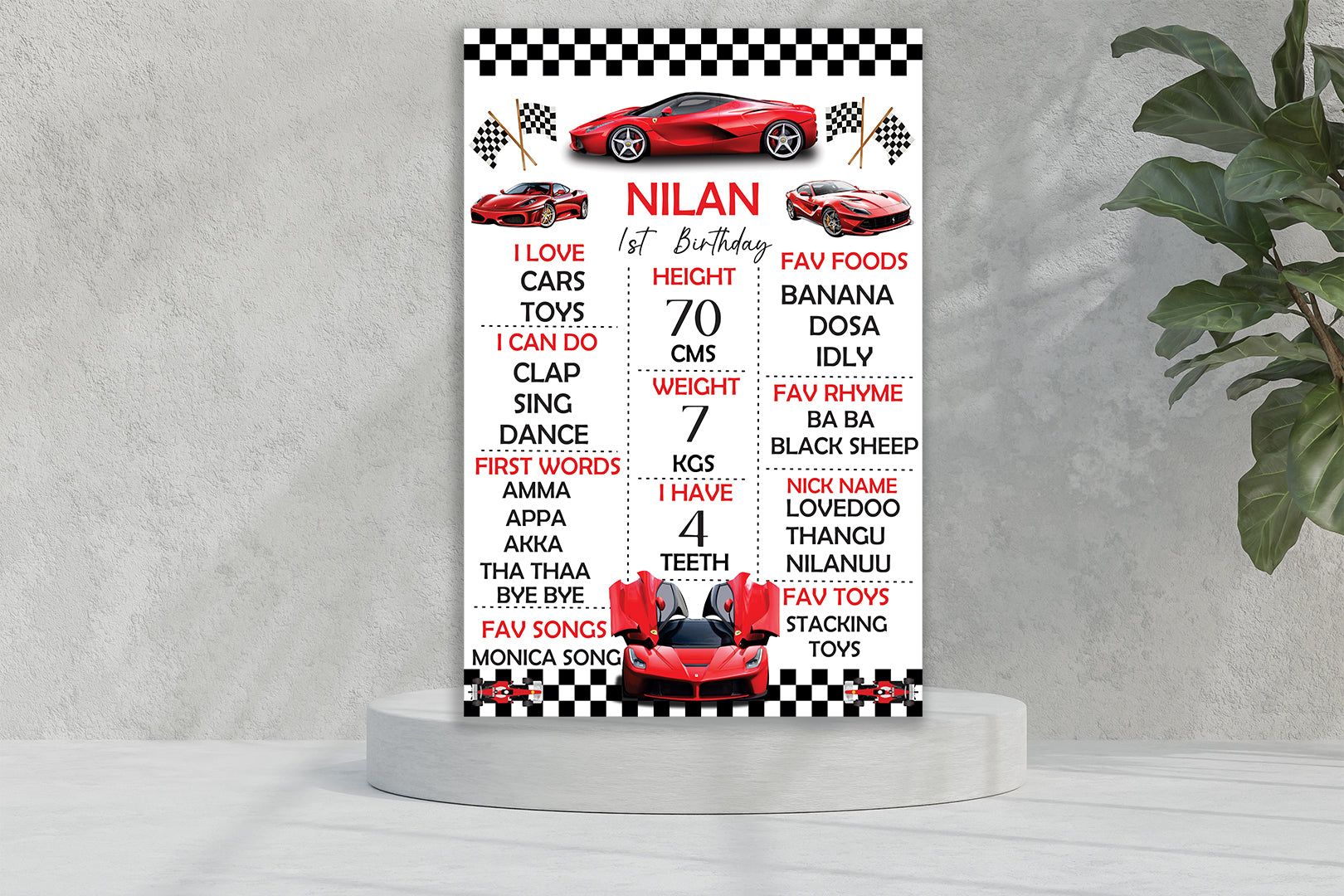 Car Theme Chalkboard