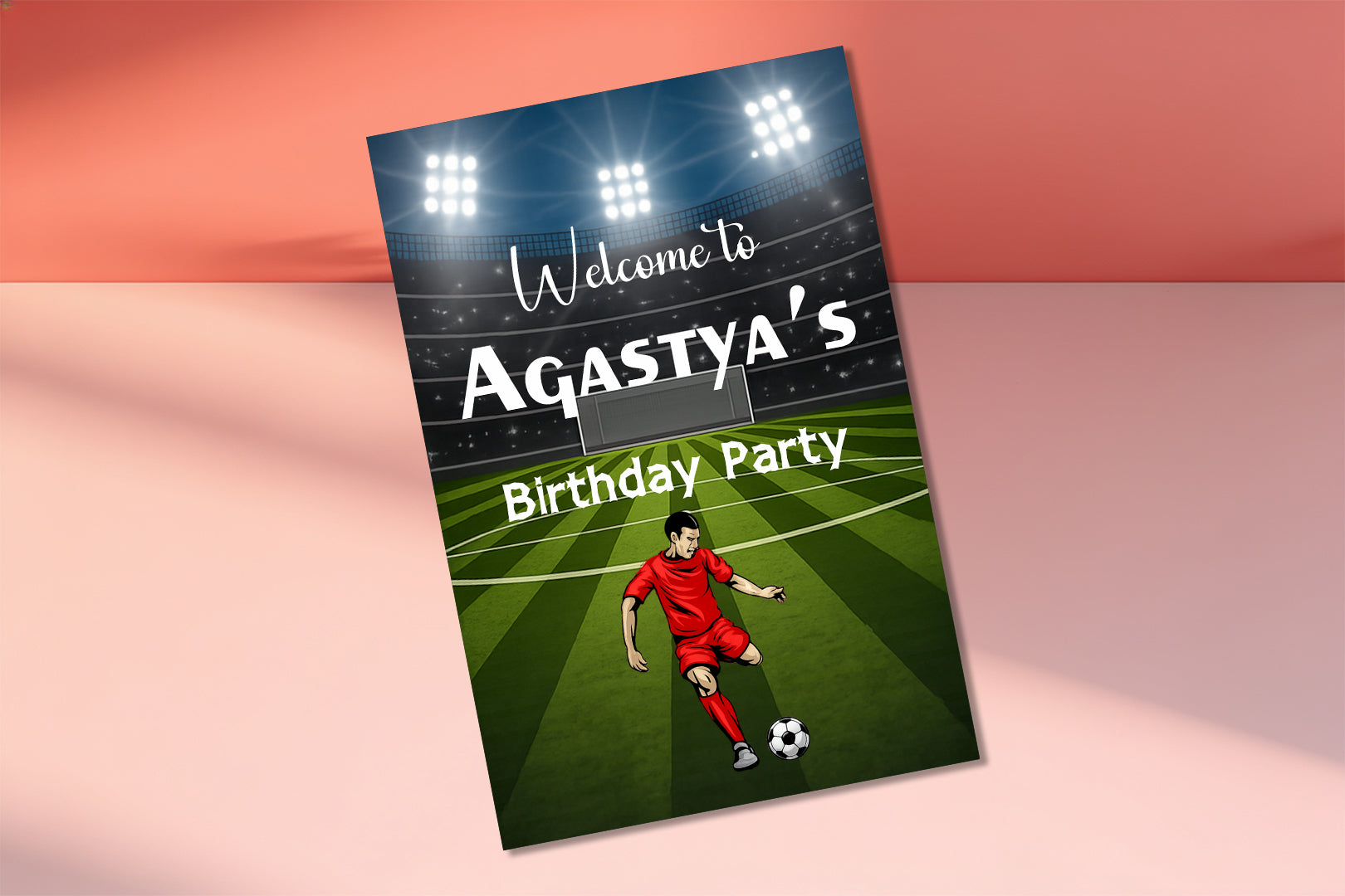 Football Personalized Theme Welcome Board