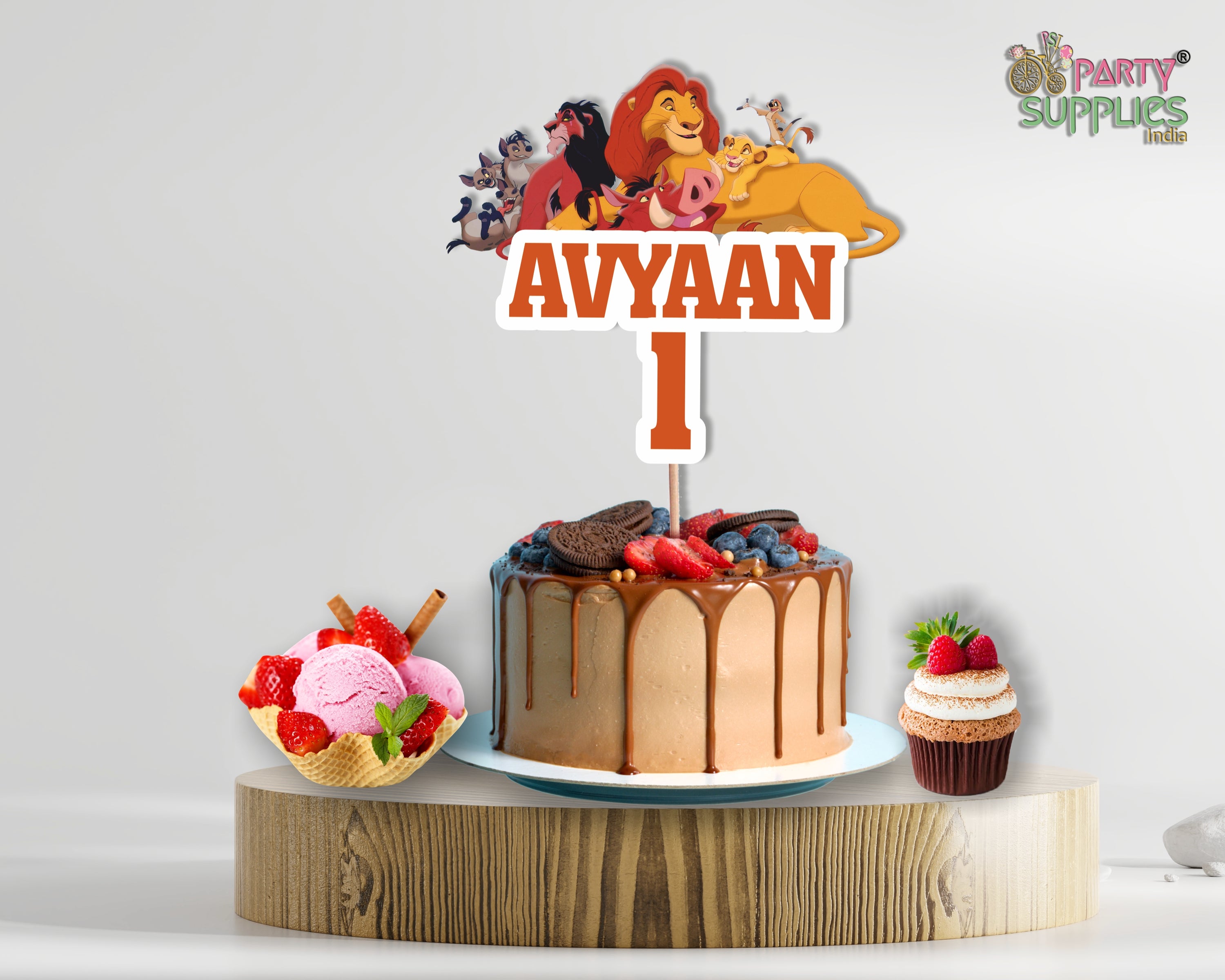 Lion King Theme Cake Topper