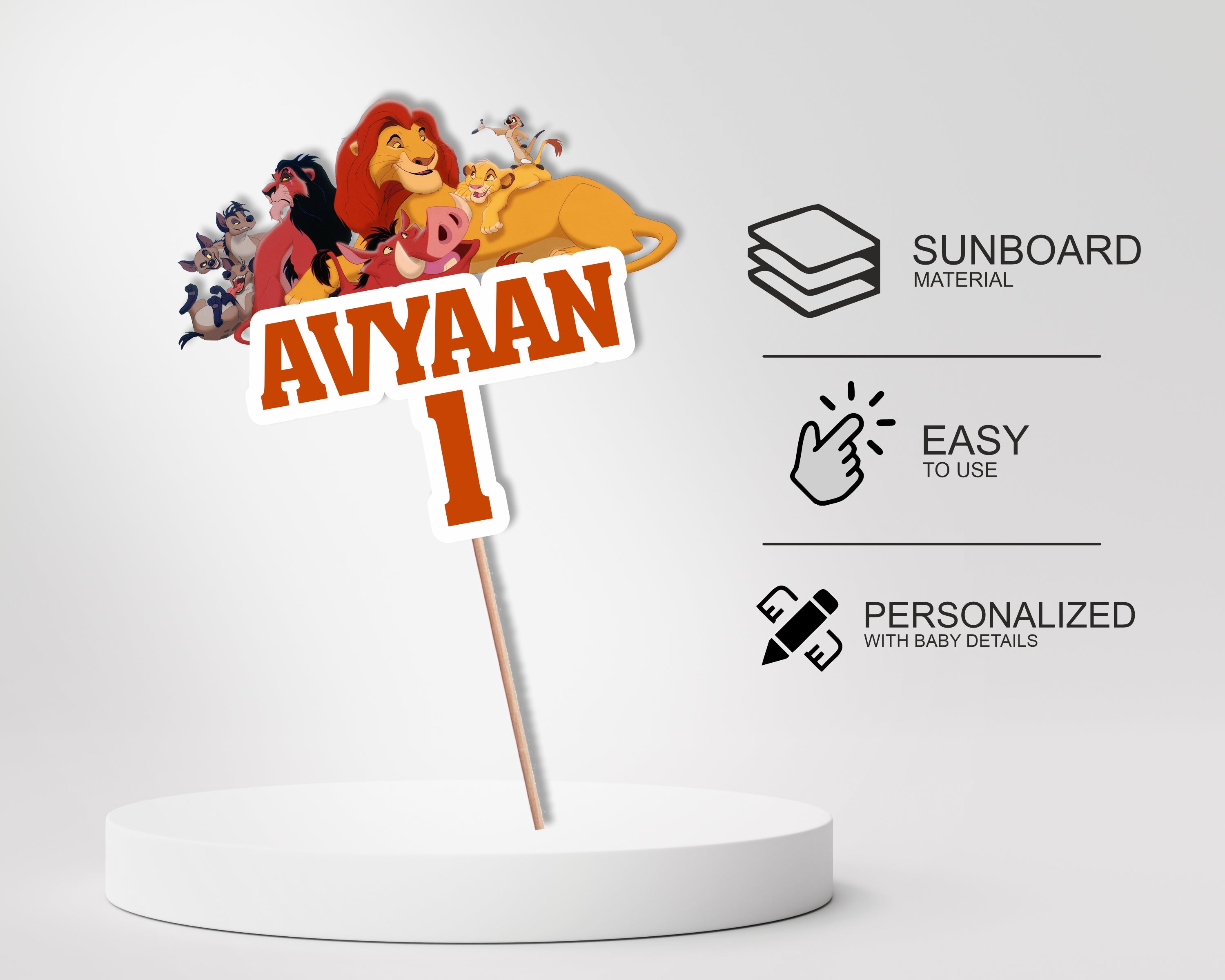 Lion King Theme Cake Topper