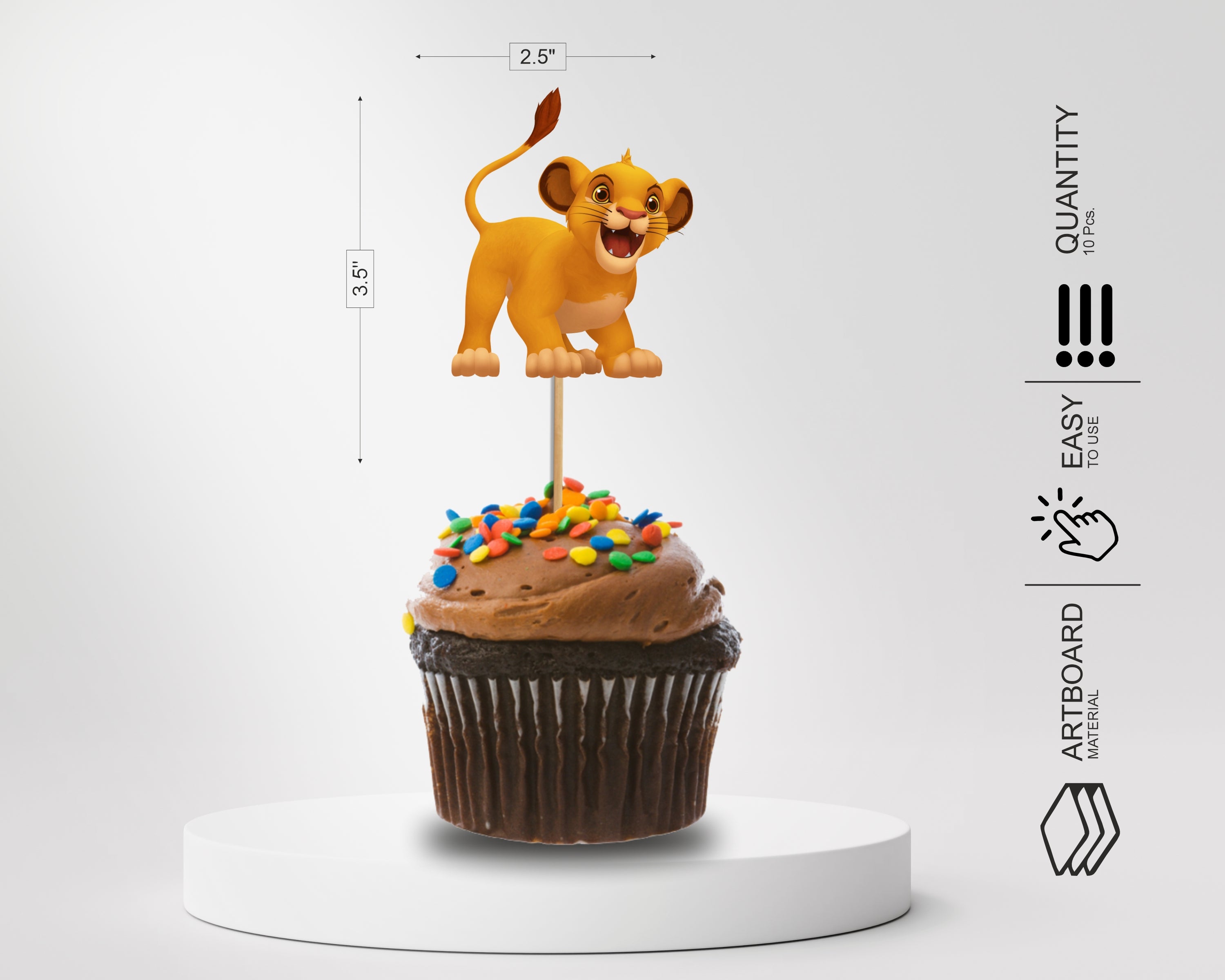 Lion King Theme Cup Cake Topper