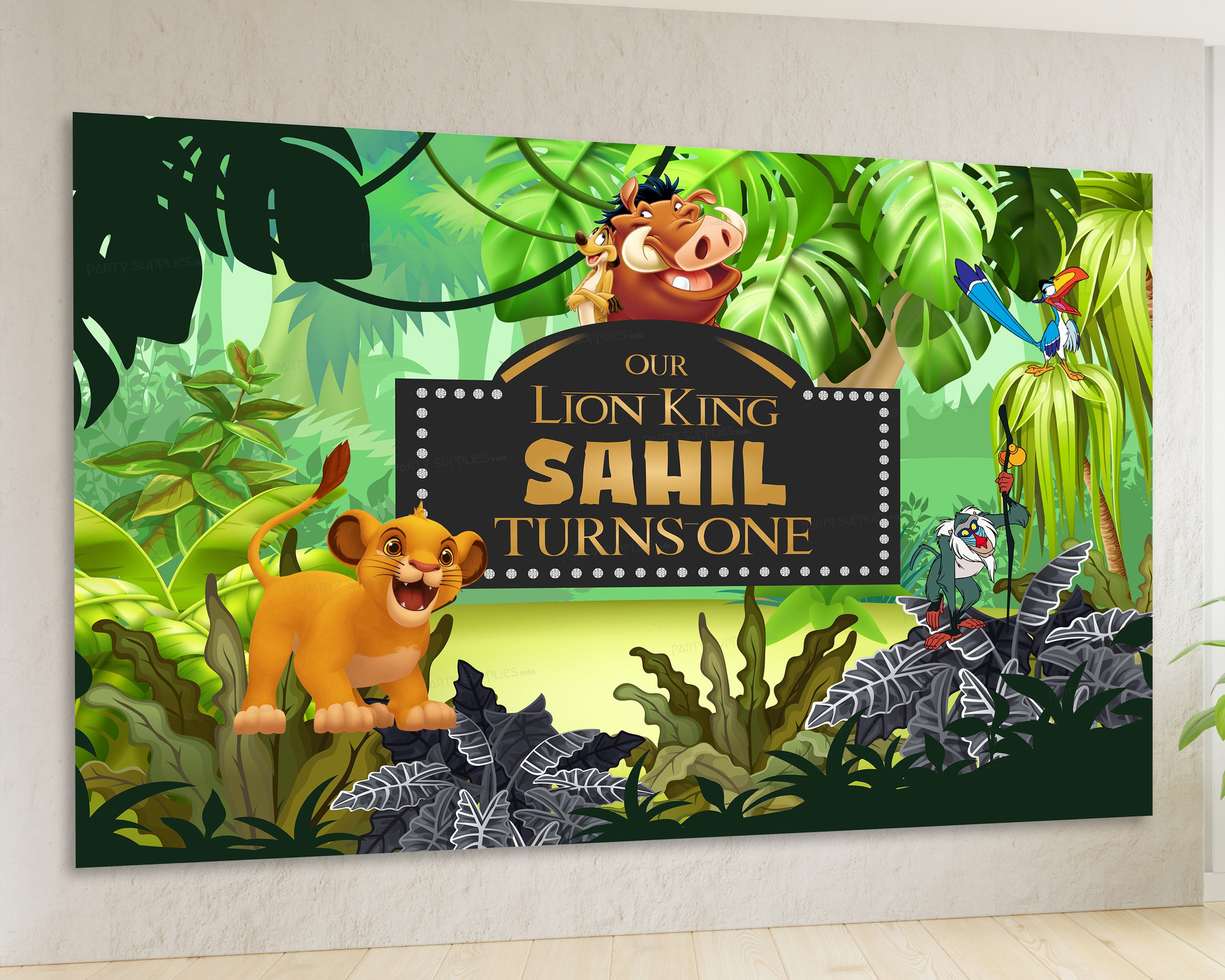 Lion King Theme Customized Backdrop